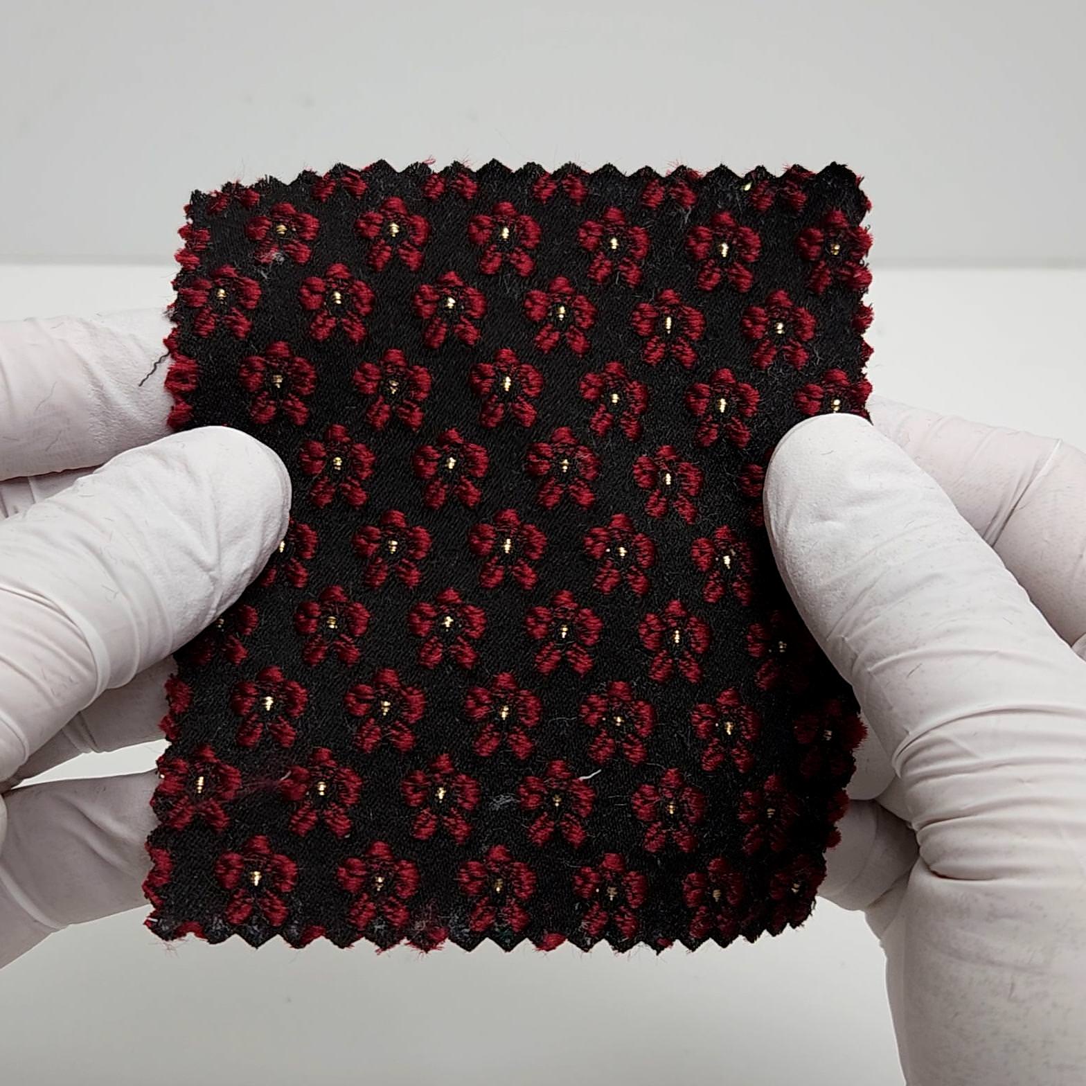 Floral Jacquard Metallic YarnDyed Polyester Woven Fabric - FAB 1626 -