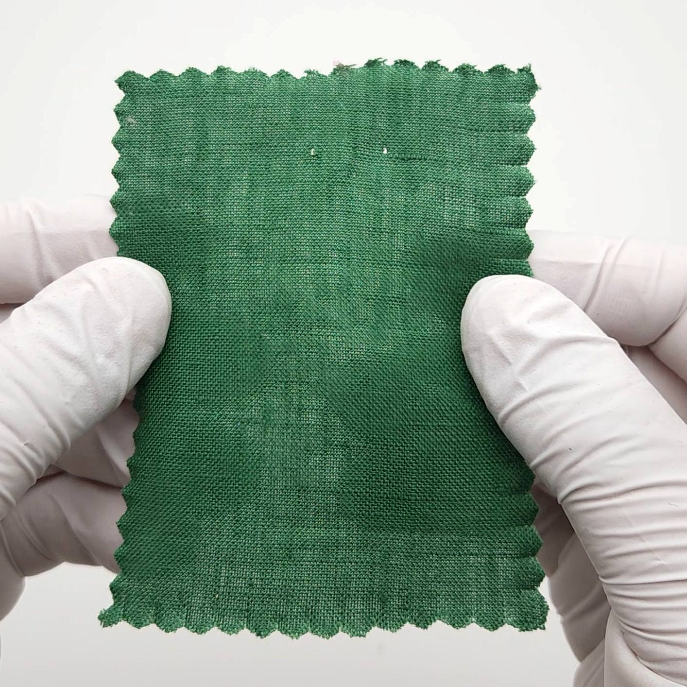 1.Lochinvar-2.Hunter Green-3.Chino-4.Lemon Grass-5.Blanc - 14s Premium Solid Washing Linen Woven Fabric - FAB 1661