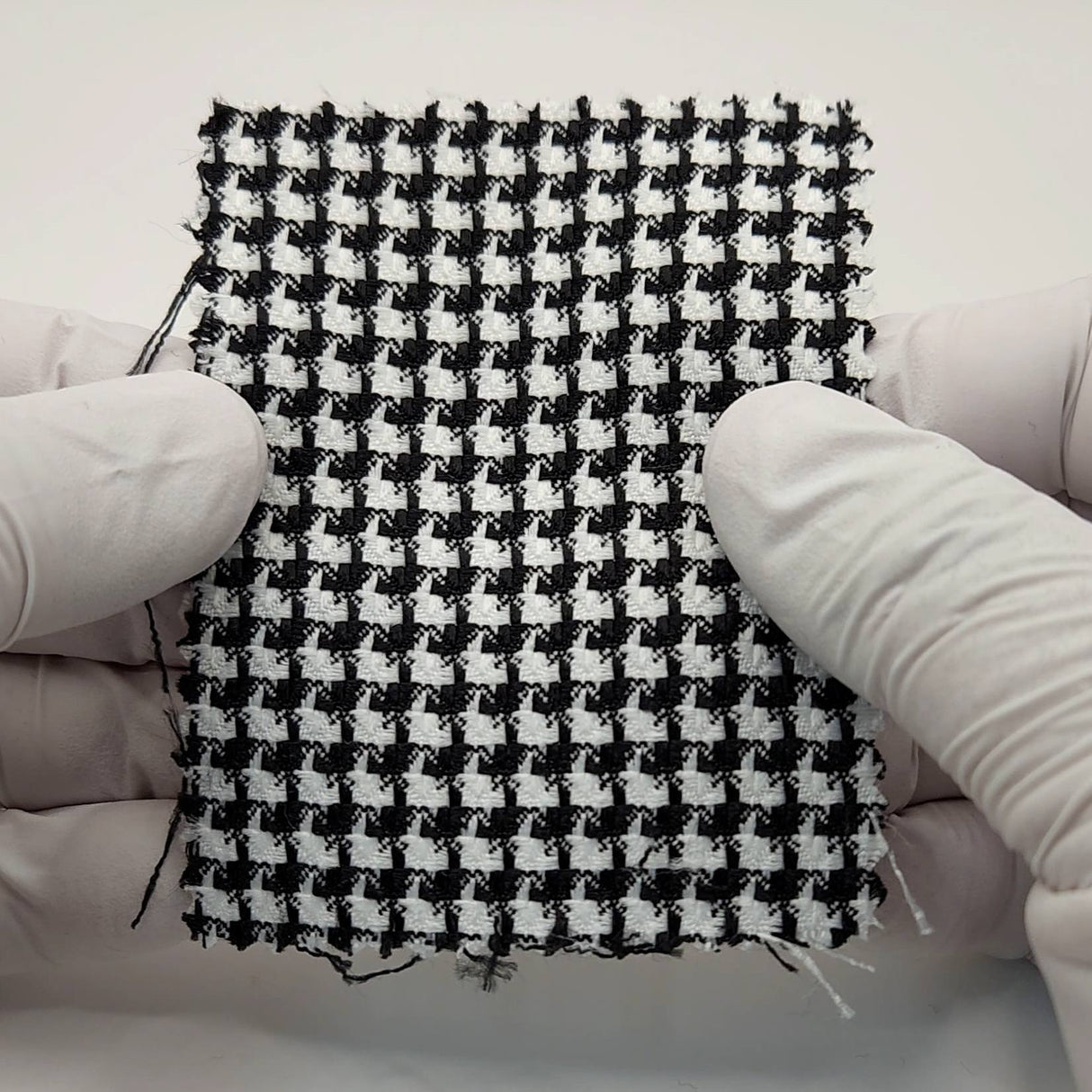 Houndstooth YarnDyed Polyester Spandex Woven Fabric - FAB1686 - 1.Black/White-2.Beige-3.White-4.Blue-5.Green-6.Yellow-7.Pink-8.Red-9.Black/Fushia