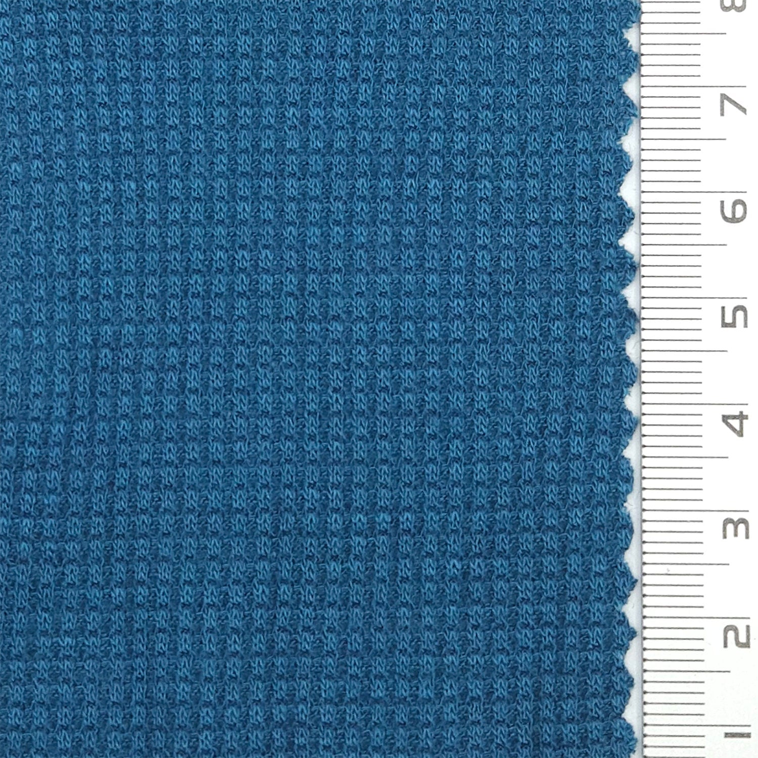 Solid Waffle Spandex Rayon Polyester Knit Fabric - FAB 1809 - 16.Teal