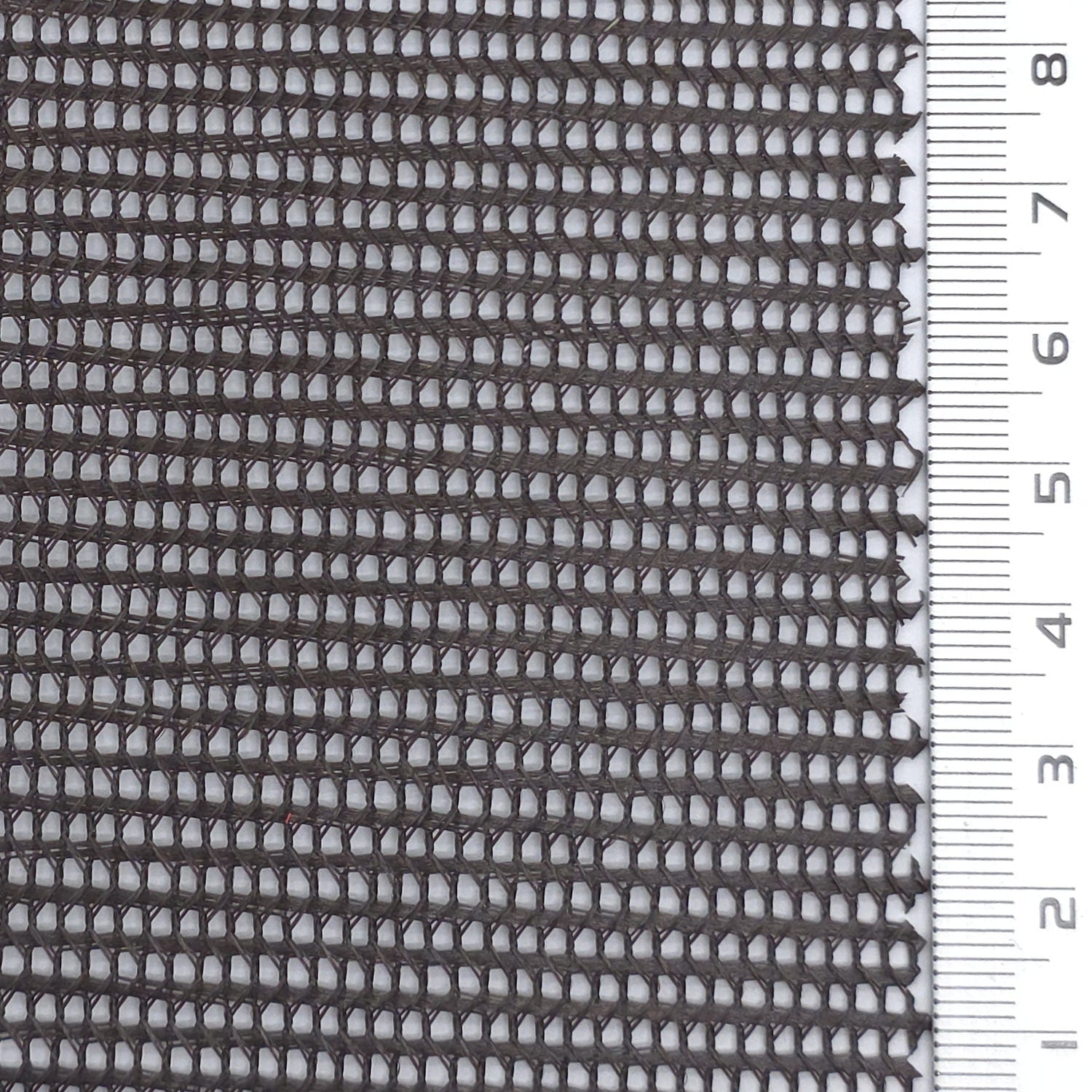 Resin Finished Rigid Nylon Mesh Knit Fabric - FAB1943 - Dark Brown