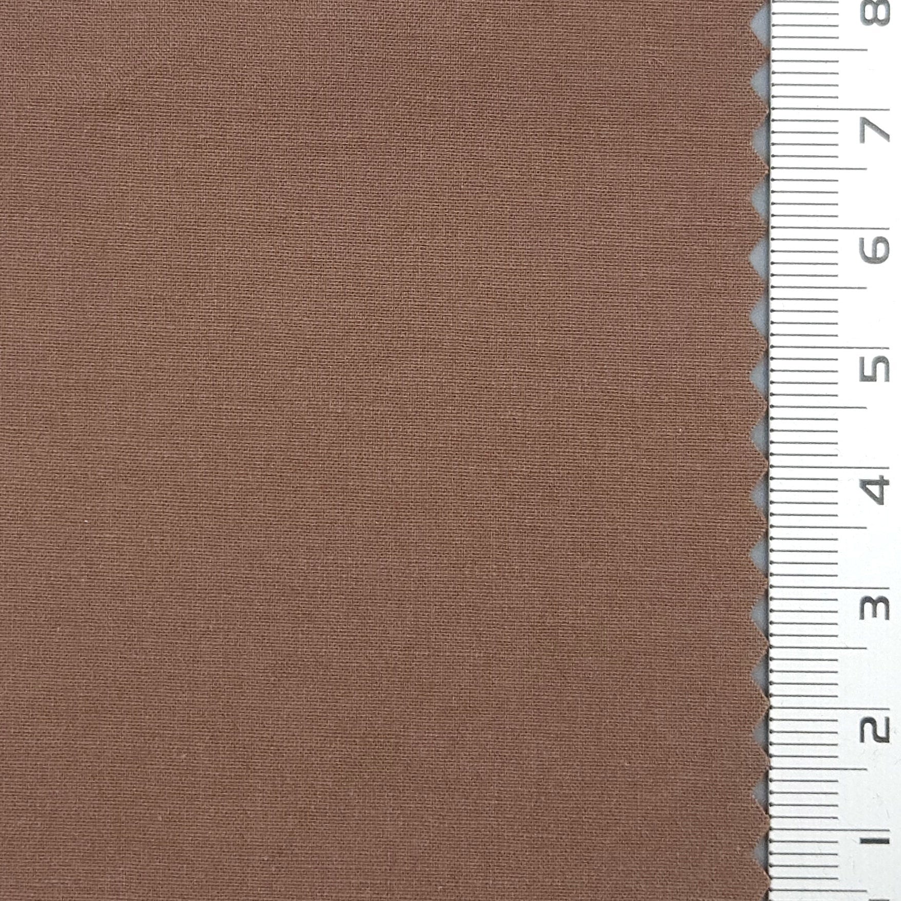 40s Solid Enzyme Washing Cotton Spandex Woven Fabric - FAB 1670 - 17.Sorrell Brown