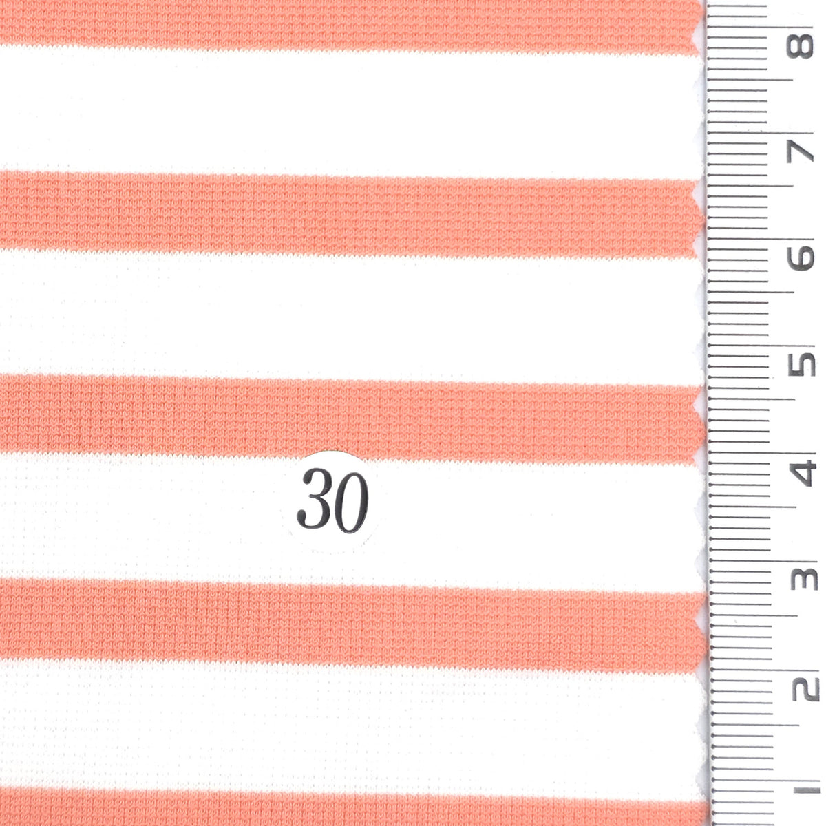 1: Light Blue-2: Pink Beige-3: Navy Blue-4: Dusty Rose-5: Dark Brown - Stable Medium Weight Striped Poly Cotton Span Ponte Knit Fabric - FAB 1922