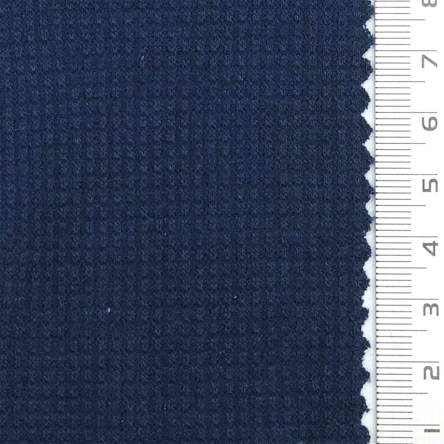 Solid Waffle Spandex Rayon Polyester Knit Fabric - FAB 1809 - 17.Navy Blue