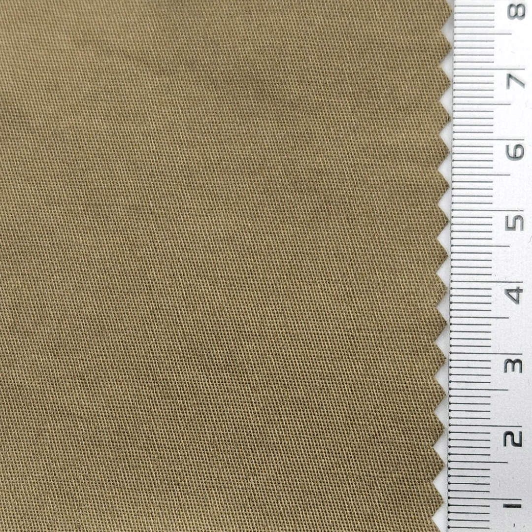 Solid Enzyme Washing 32s Cotton Spandex Woven Fabric - FAB 1651 - 17.Pale Brown
