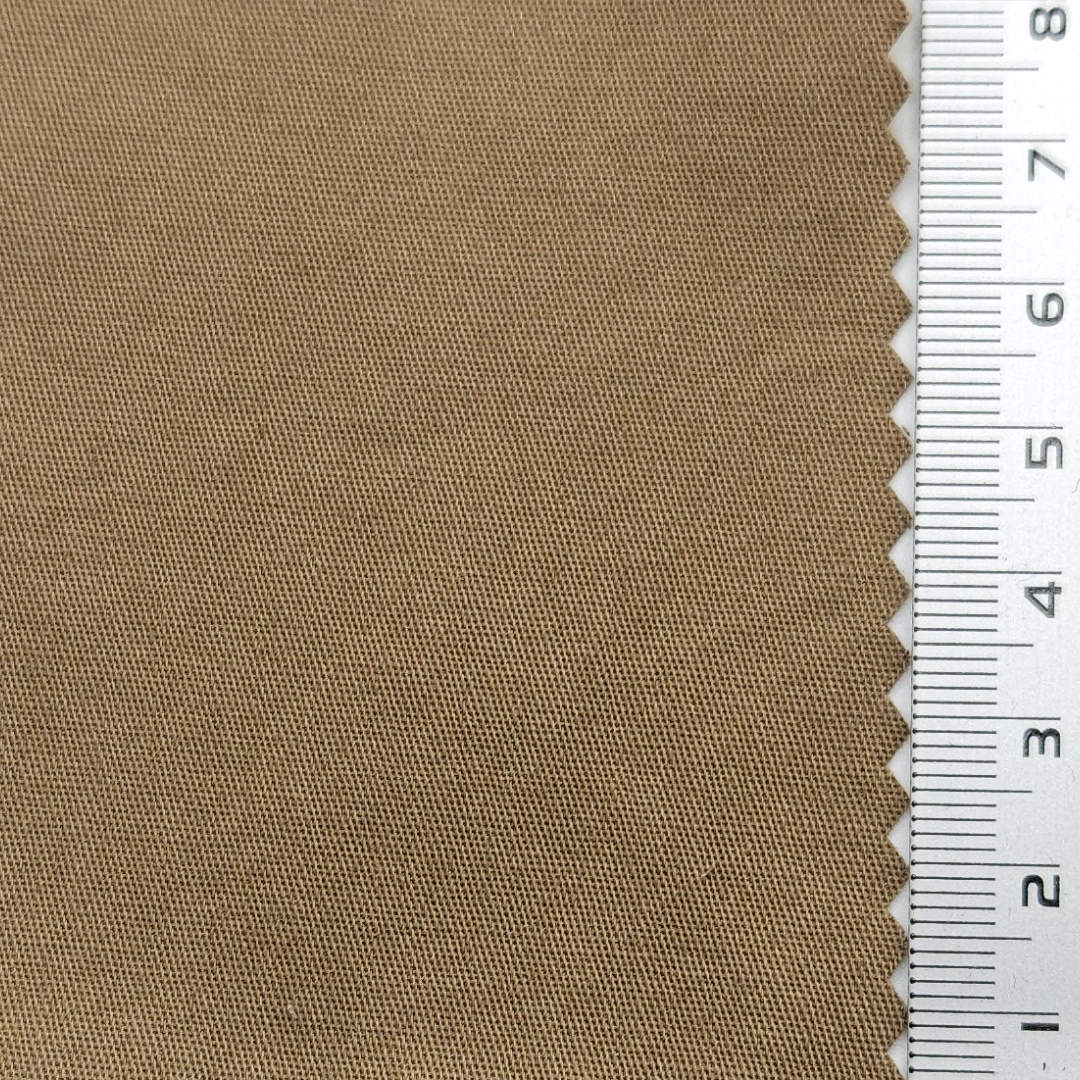 Solid Enzyme Washing 32s Cotton Spandex Woven Fabric - FAB 1651 - 18.Cafe Royale