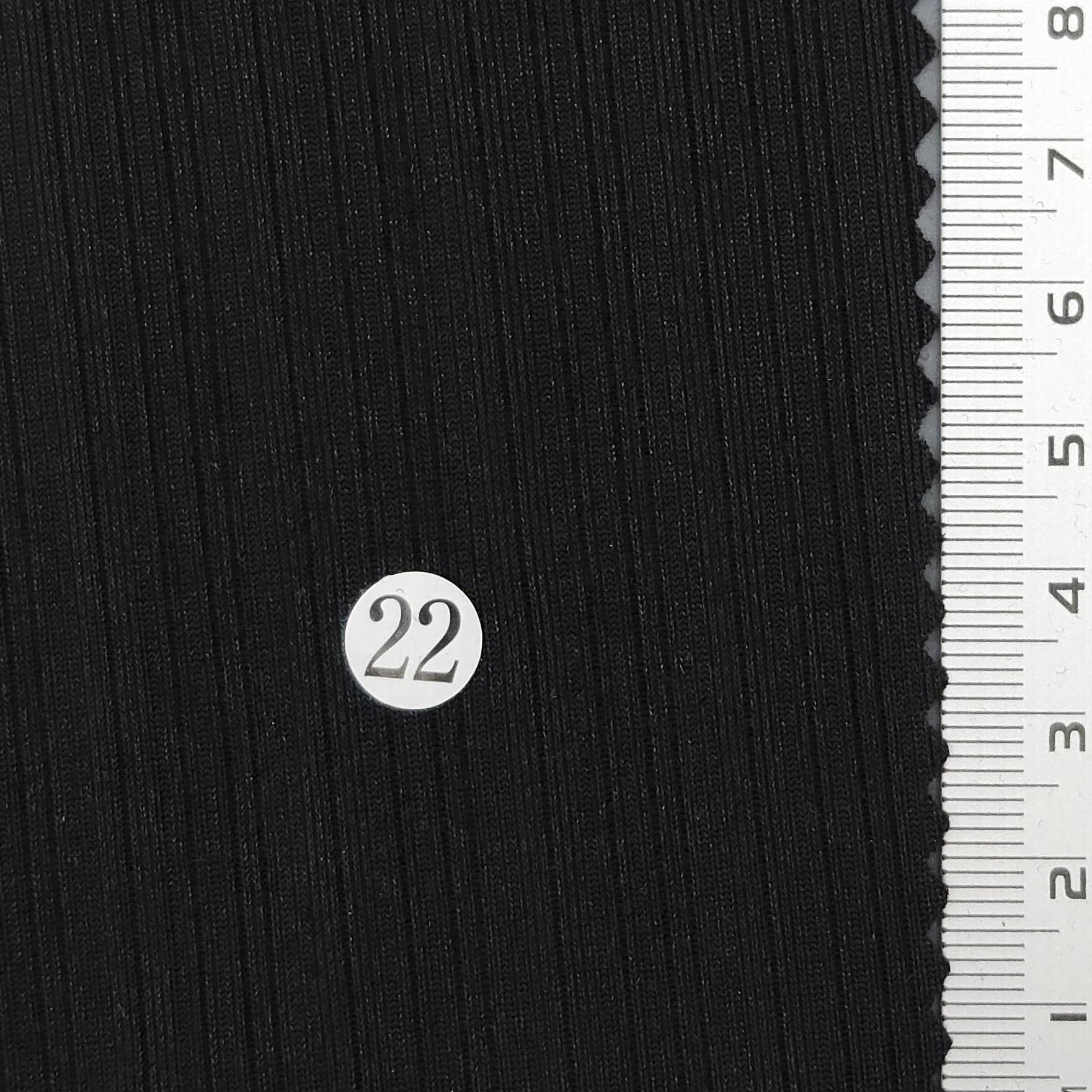 Solid Foil Irregular Slinky Polyester Spandex Knit Fabric - FAB 1697 - 18.Black Black (22)
