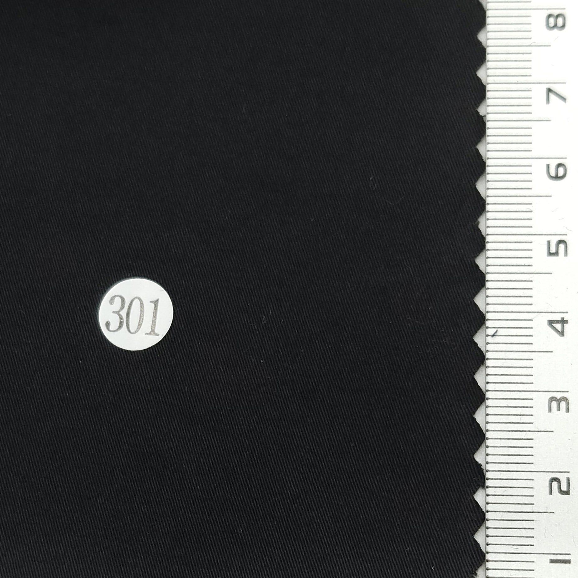 Solid Enzyme Twill Cotton Spandex Woven Fabric - FAB 1568 - 18.Black (301)