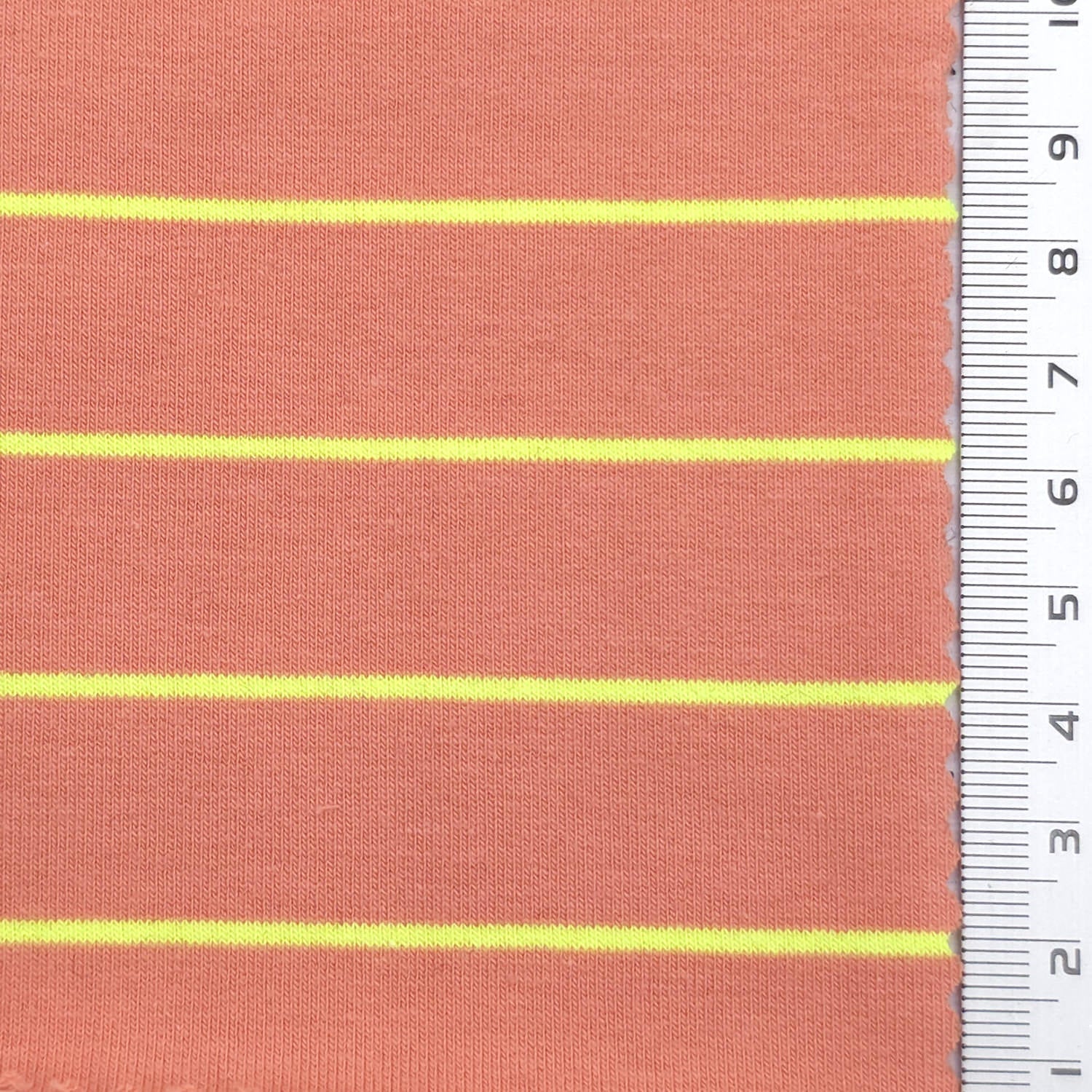 Rust - 20mm Textured Striped Cotton Spandex French Terry Knit Fabric - FAB 1919