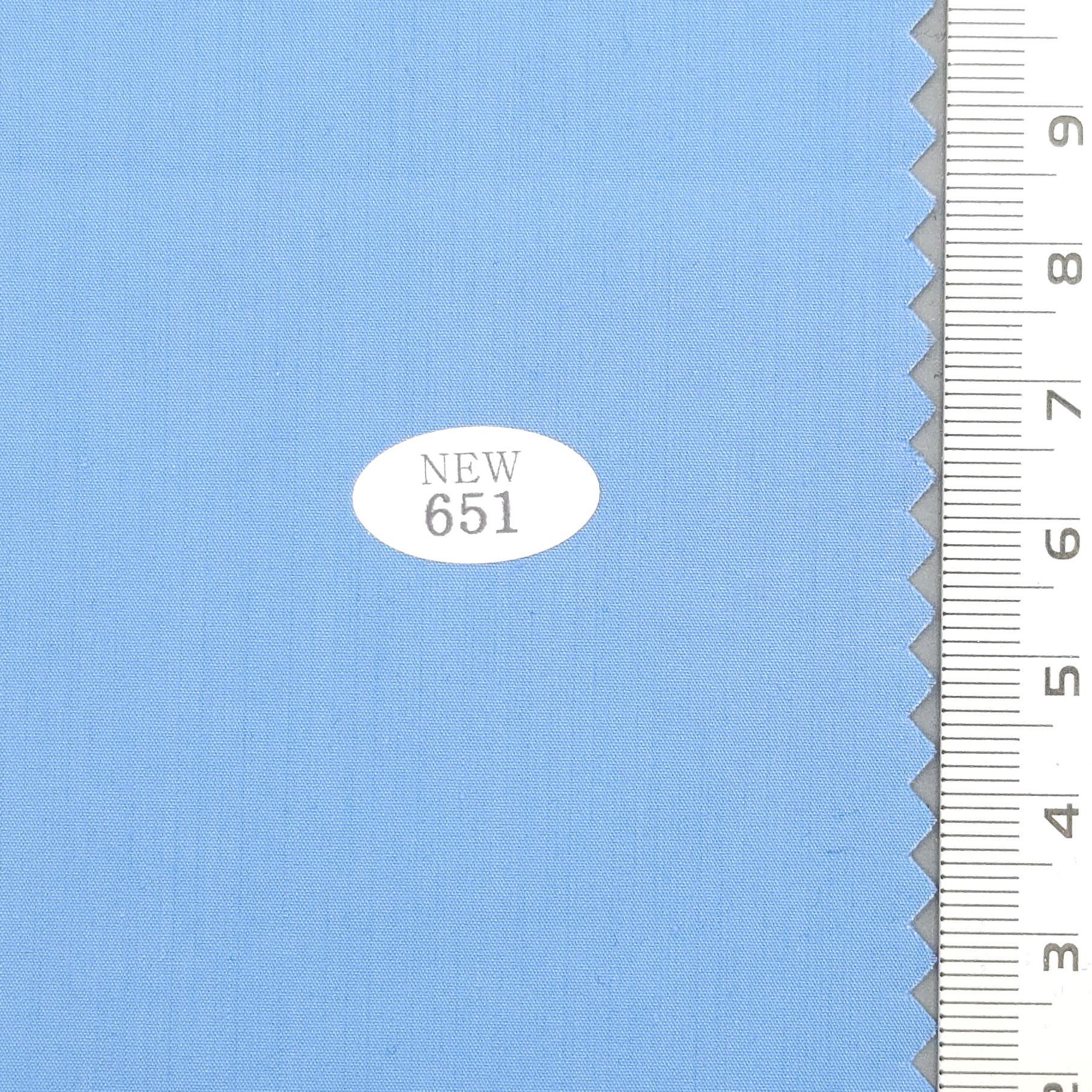 Solid Plain Recycled Cotton Polyester Woven Fabric - FAB 1700 - 1.Cyan Blue