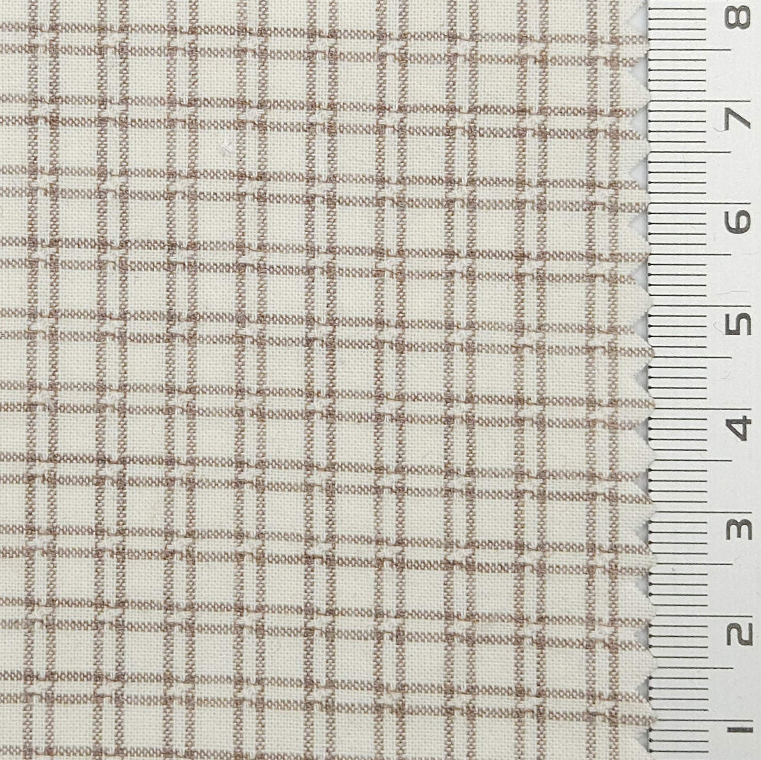 1.Light Beige Plaid-2.Red-Brown Plaid-3.Light Blue Plaid-4.Charcoal Plaid-5.Black Plaid - Monochrome Check YarnDyed Cotton Woven Fabric - FAB 1800