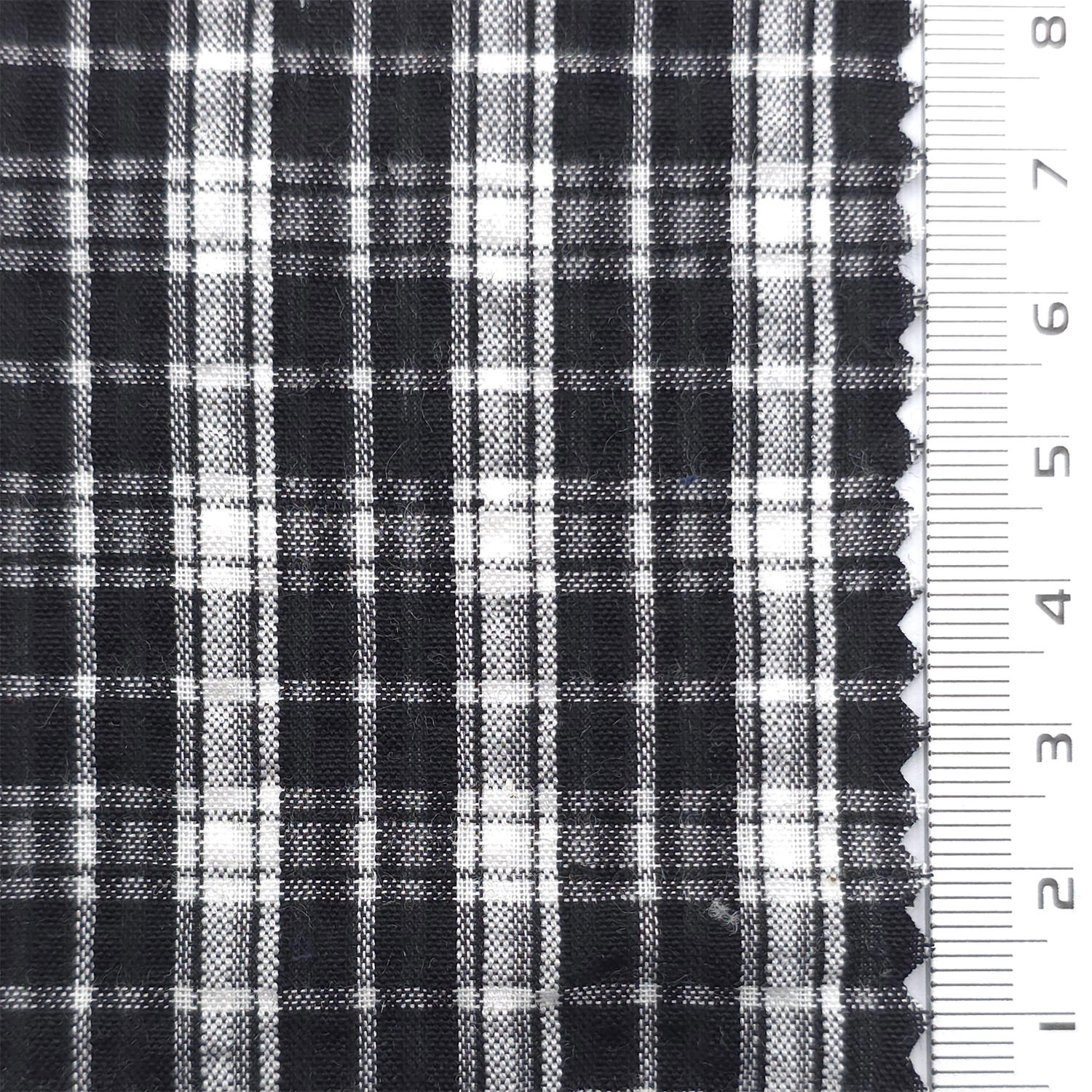 1: Black-2: Light Blue-3: White-4: Navy Blue-Swatch - Gingham Poly Cotton Woven Fabric - FAB 1863