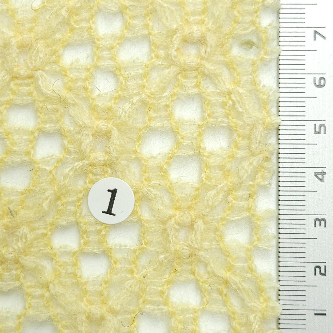 Solid Brushed Mesh Wool Acrylic Knit Fabric - FAB 1594 - FAB1594-1
