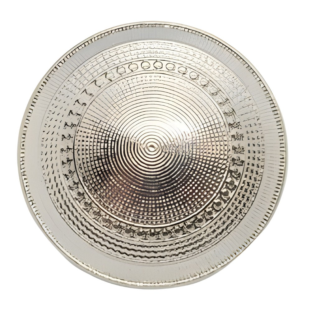 Cast Metal Circle Button, Nickel Finish, 10~23mm, Apparel Accessories & Craft Supply - FBTN271 - Nickel / 10mm-Nickel / 13mm-Nickel / 15mm-Nickel / 18mm-Nickel / 21mm-Nickel / 23mm