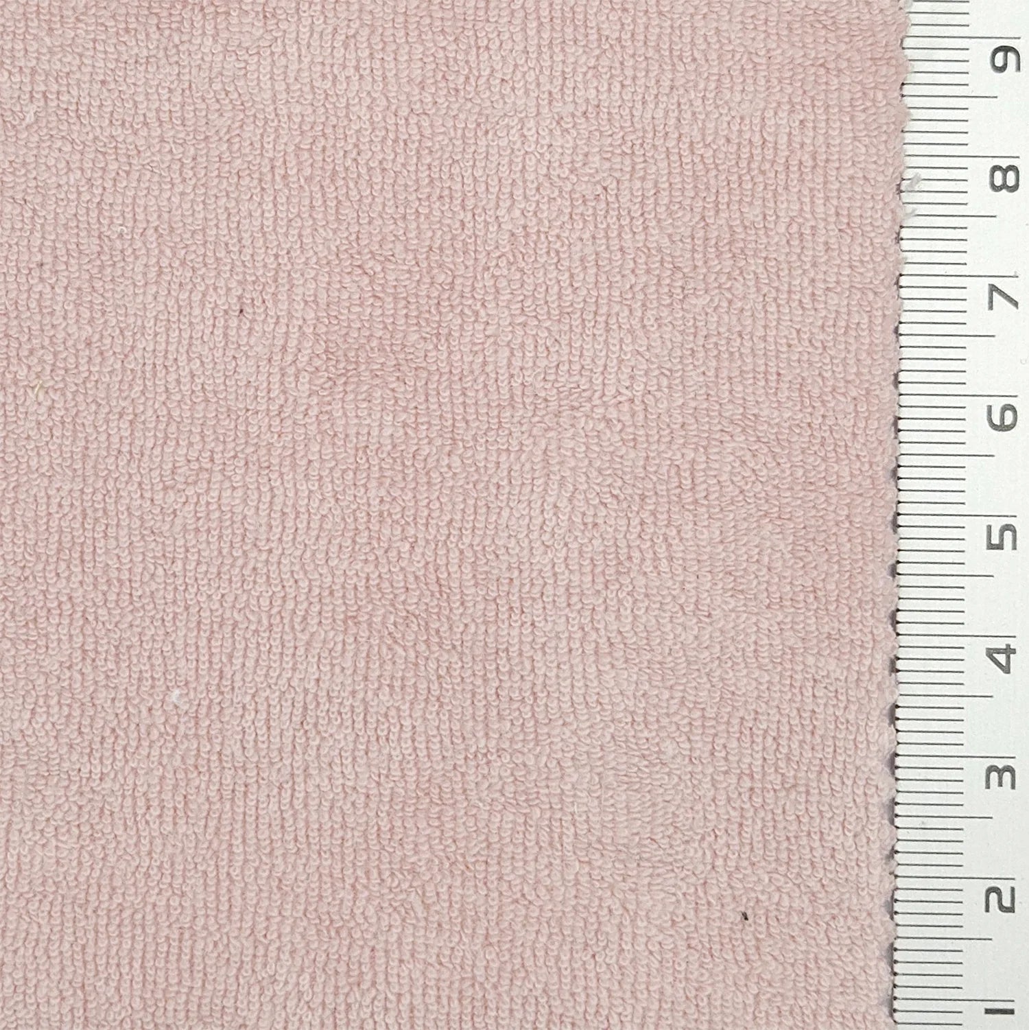 Towelling Solid Terry Cotton Polyester Knit Fabric - FAB 1766 - 1.Light pink