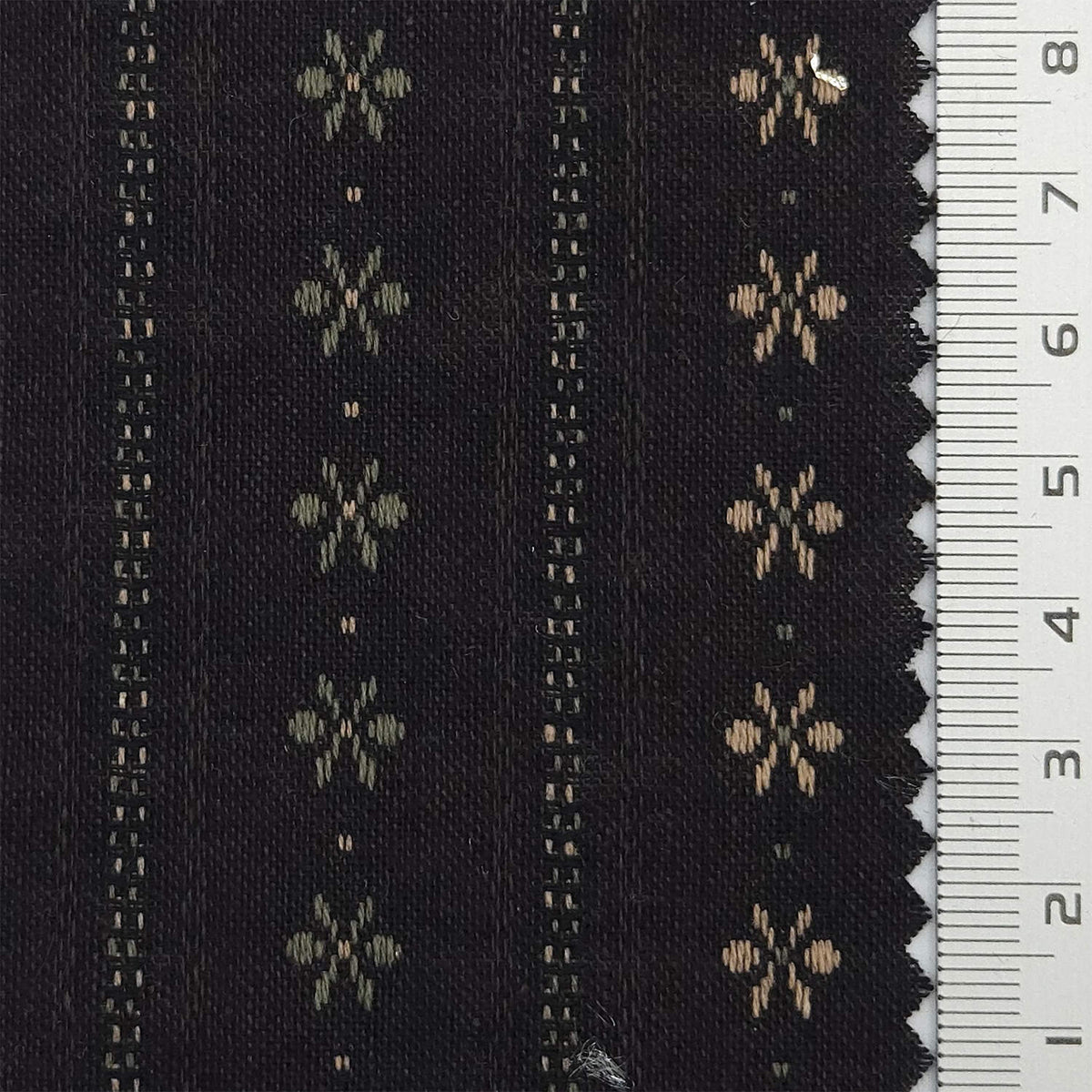 1.Tan-2.Black-3.Navy-Swatch - Nostalgia Stripe Jacquard Cotton Woven Fabric - FAB 1808
