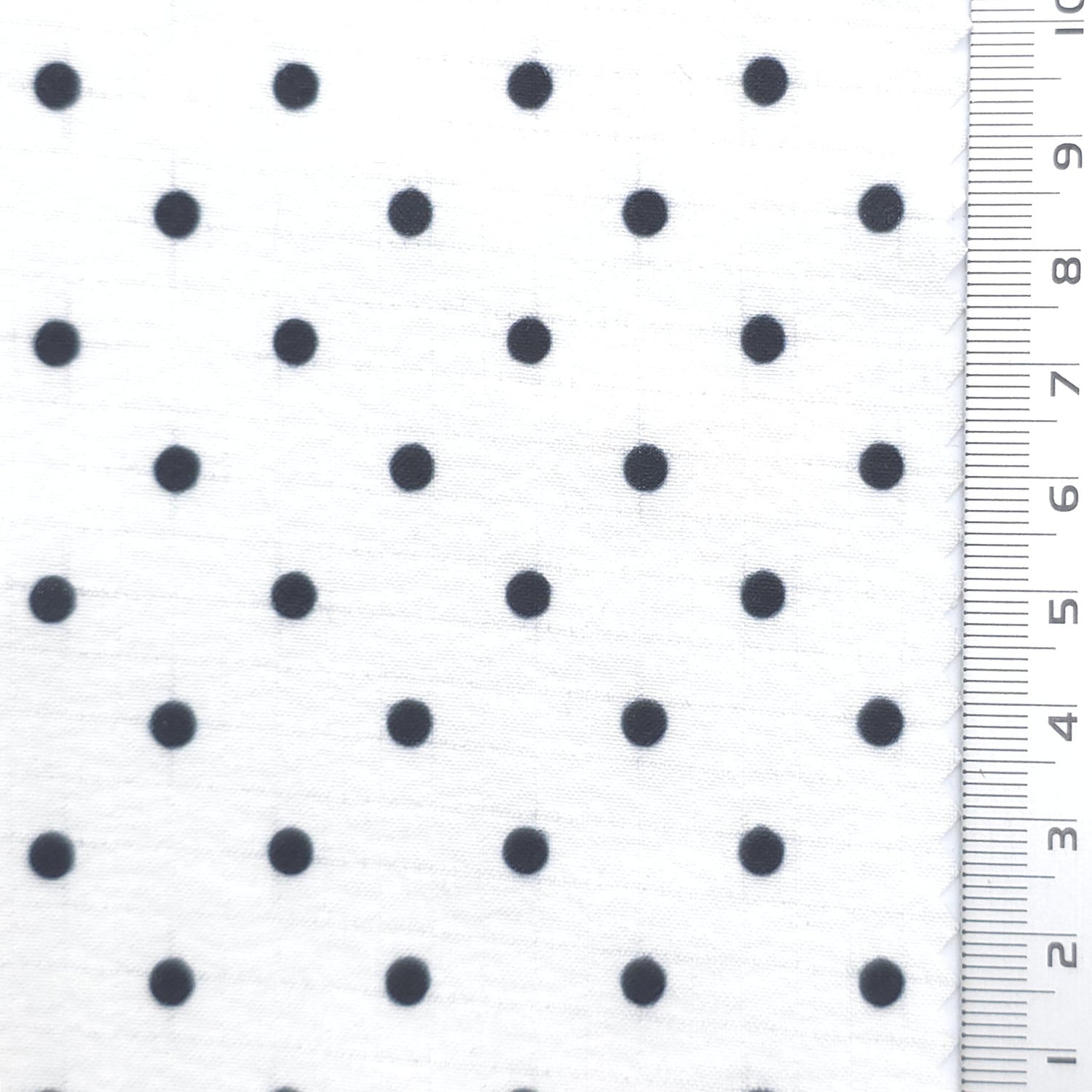 Polka Dot Polyester Woven Fabric - FAB1972 - White