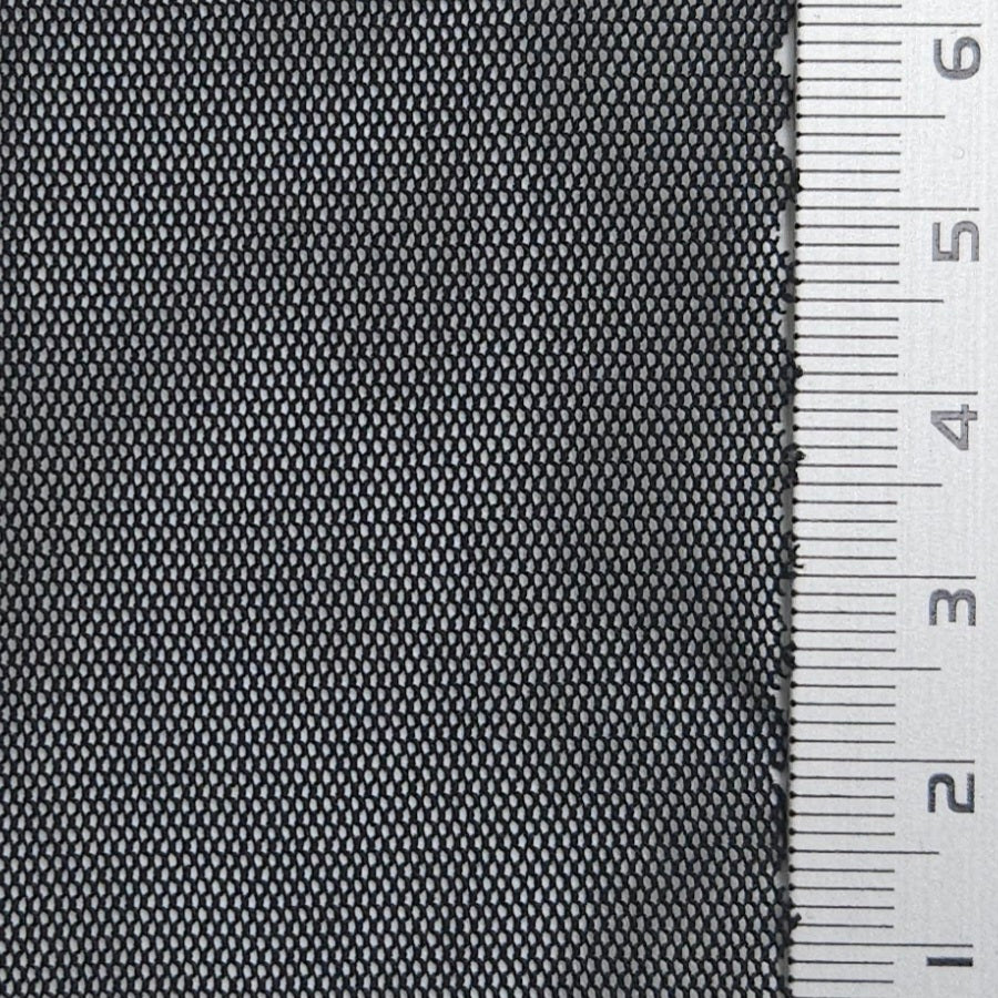 Solid Mesh Stretch Polyester Spandex Knit Fabric - FAB 1586 - 1.Black