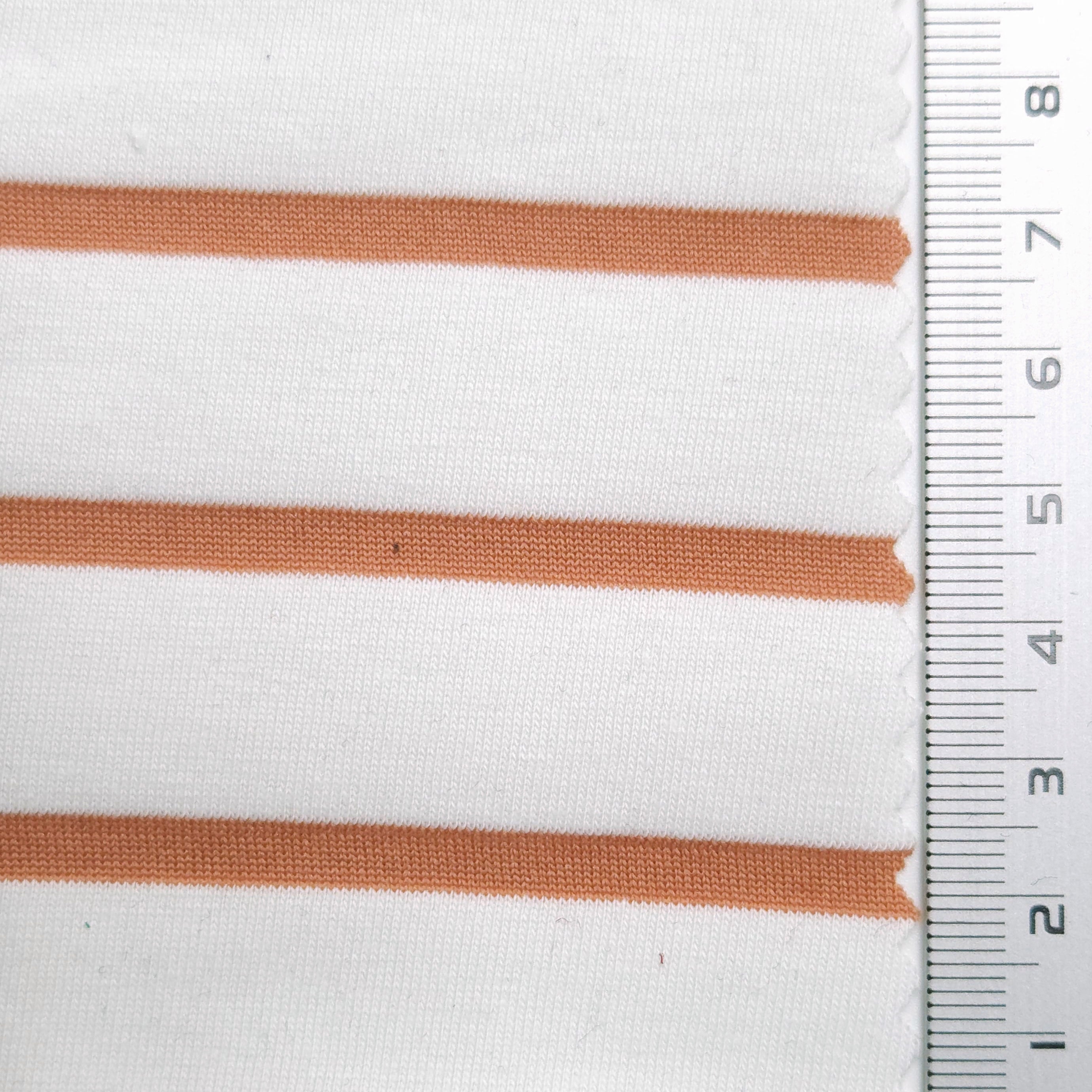 Stripe Jersey Cotton Polyester Knit Fabric - FAB 1563 - 1.Quicksand