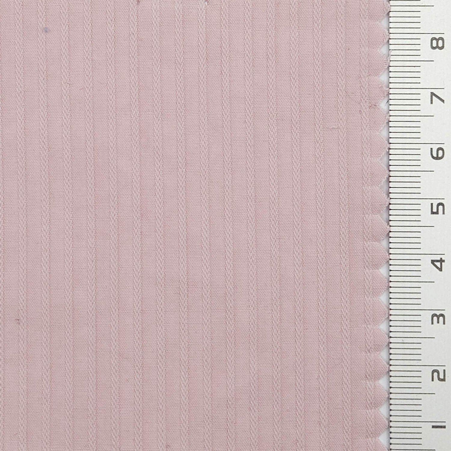 Stripe Rib Rayon Cotton Woven Fabric - FAB 1794 - 1.Rose