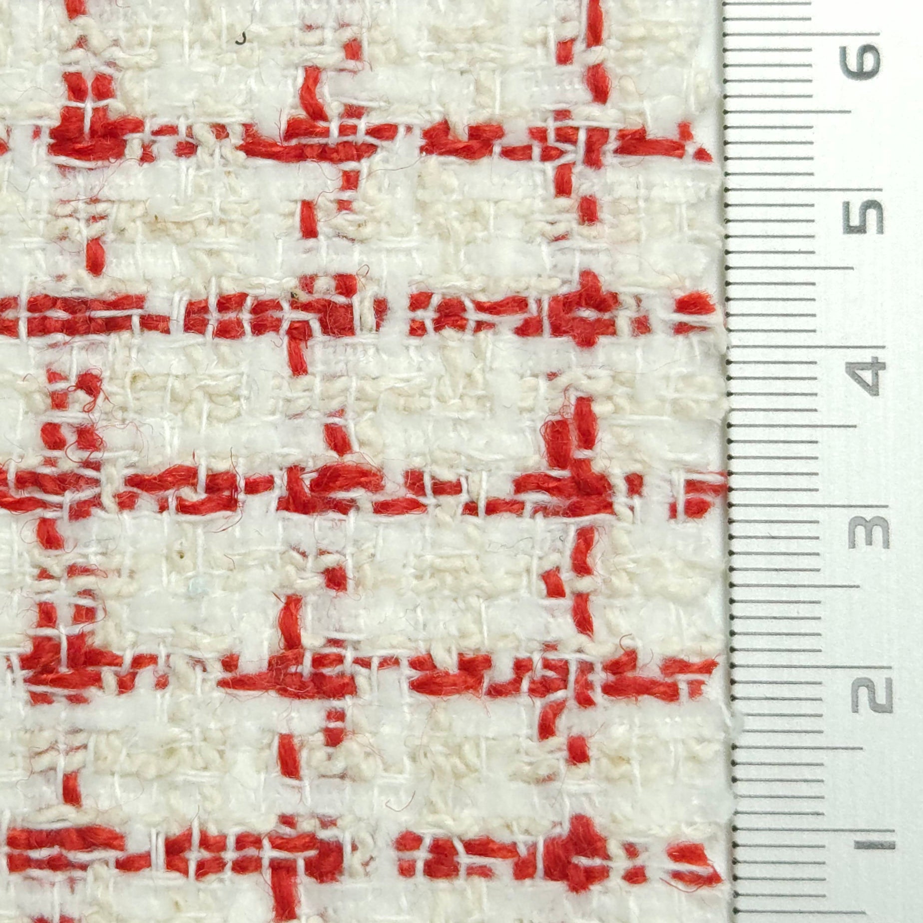 Solid Tweed YarnDyed Polyester Wool Woven Fabric - FAB 1555 - 1.Fire Engine Red