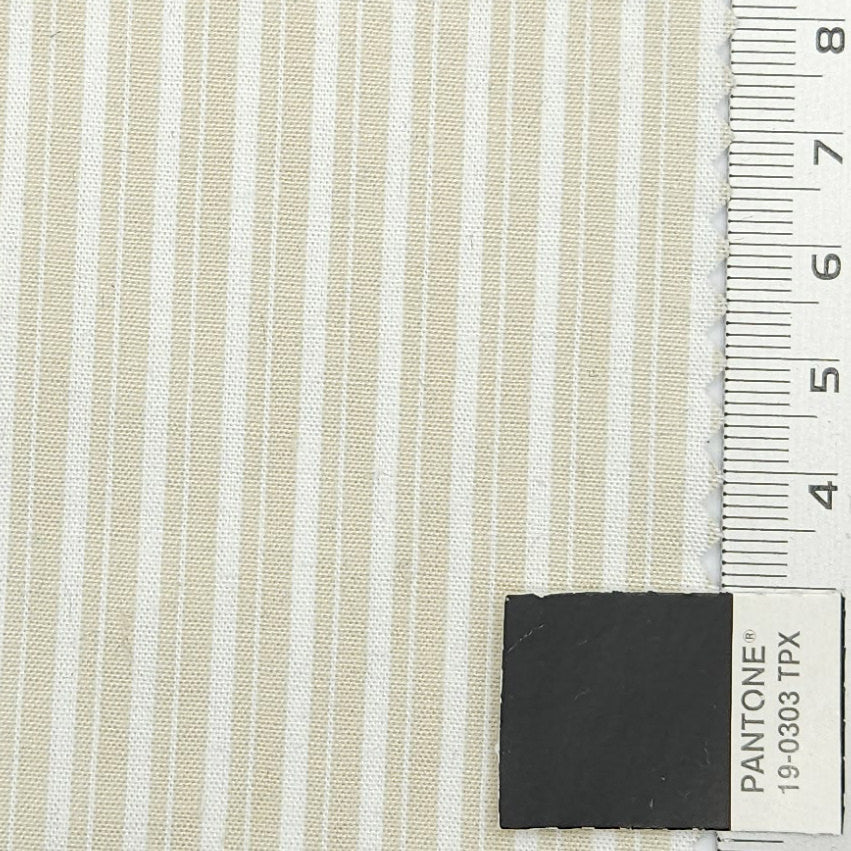 1.Cream-2.Light Pink-3.Light Blue-4.Medium Blue-5.Black - Block Stripe YarnDyed Cotton Woven Fabric - FAB 1742