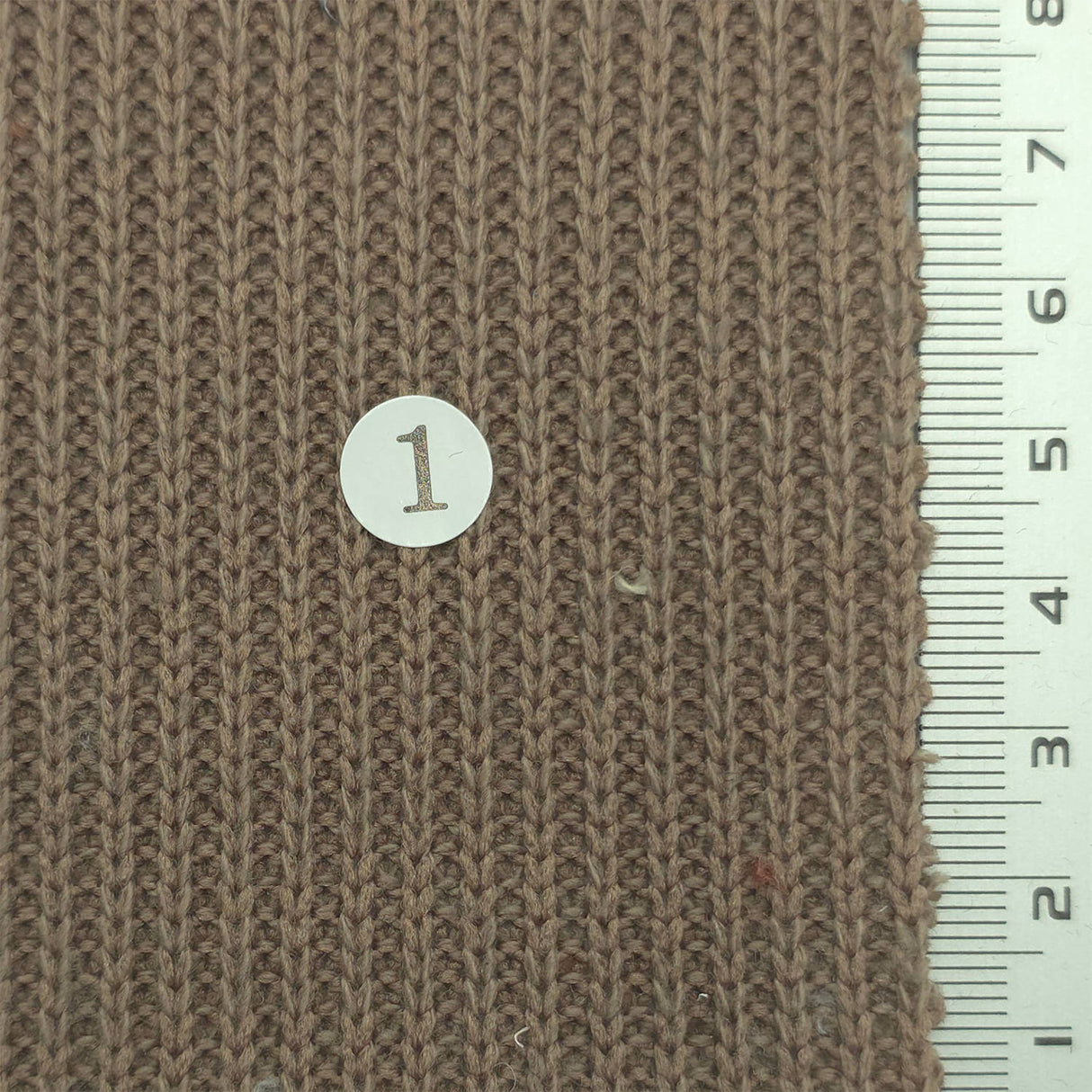 Light Brown - Rib Knit Poly Fabric - FAB1855