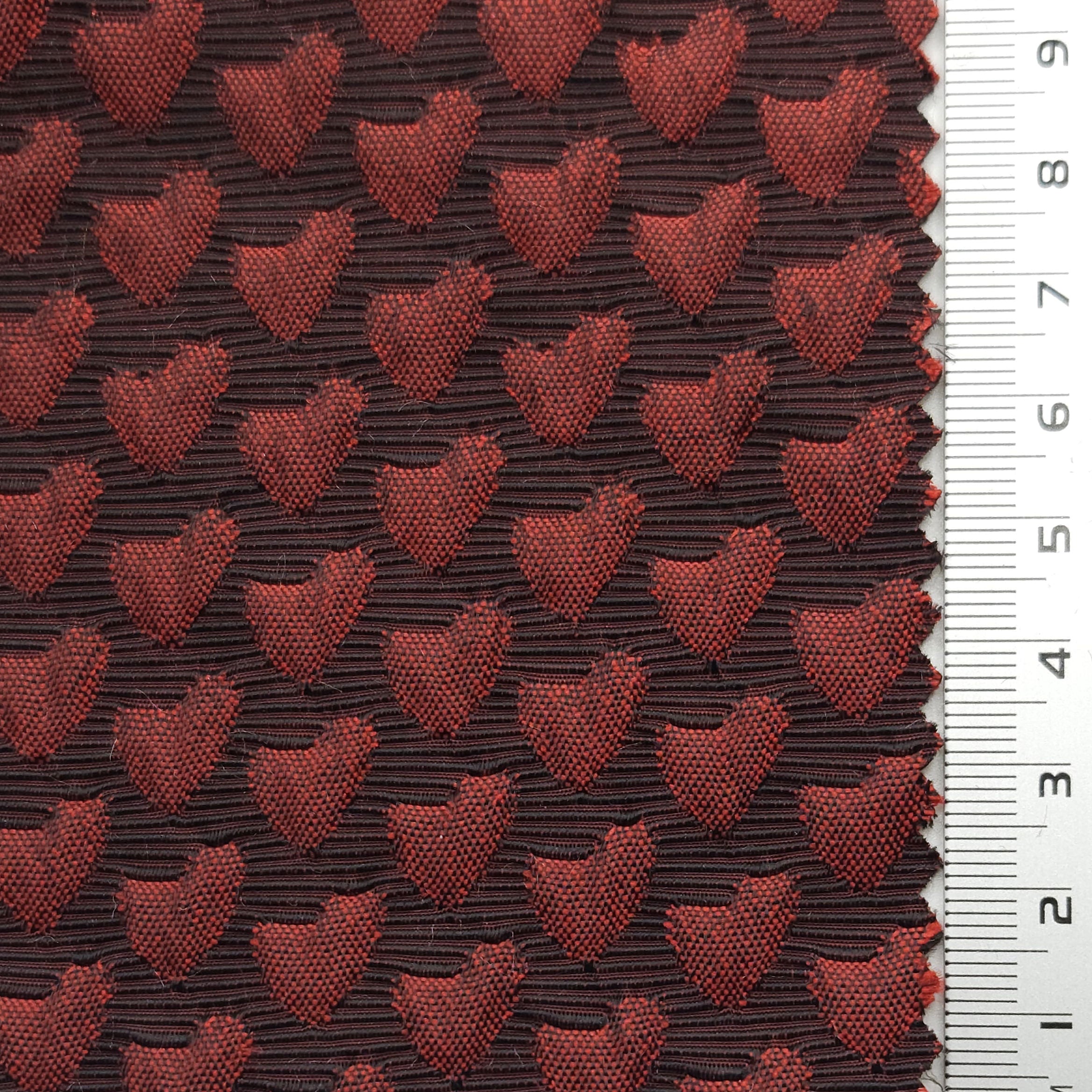 Jacquard YarnDyed Polyester Woven Fabric - FAB 1621 - 1.Red
