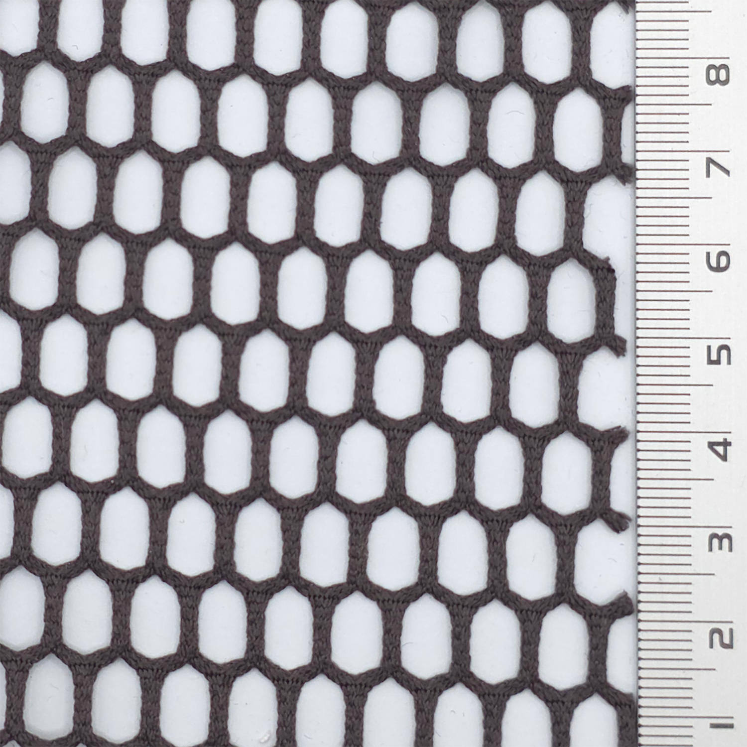 1.Brown-2.Ivory-3.White-4.Navy-5.Black - Mesh Honeycomb Poly Knit Fabric - FAB 1846