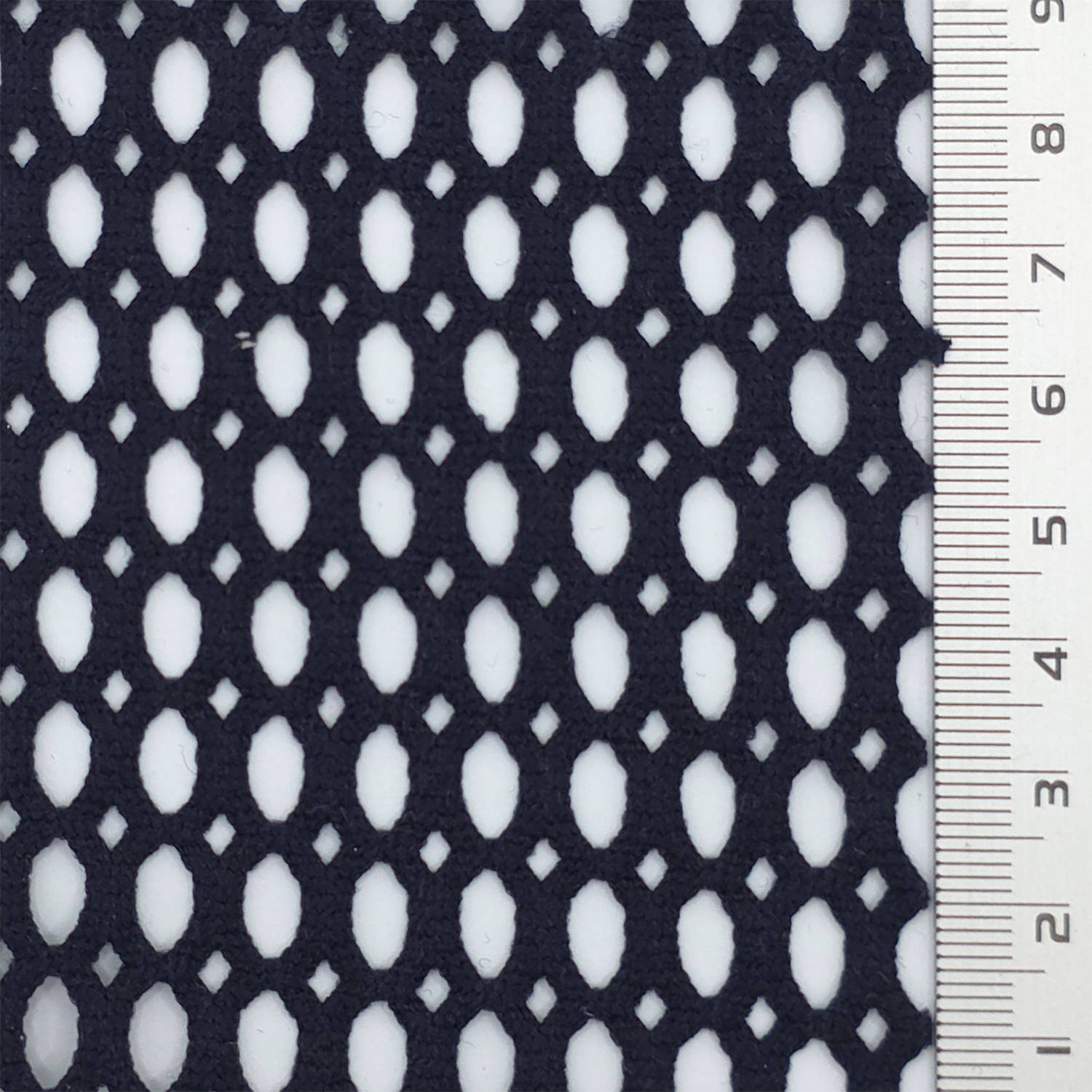 1.Navy-2.White-3.Black-4.Beige-Swatch - Textured Mesh Poly Knit Fabric - FAB 1848