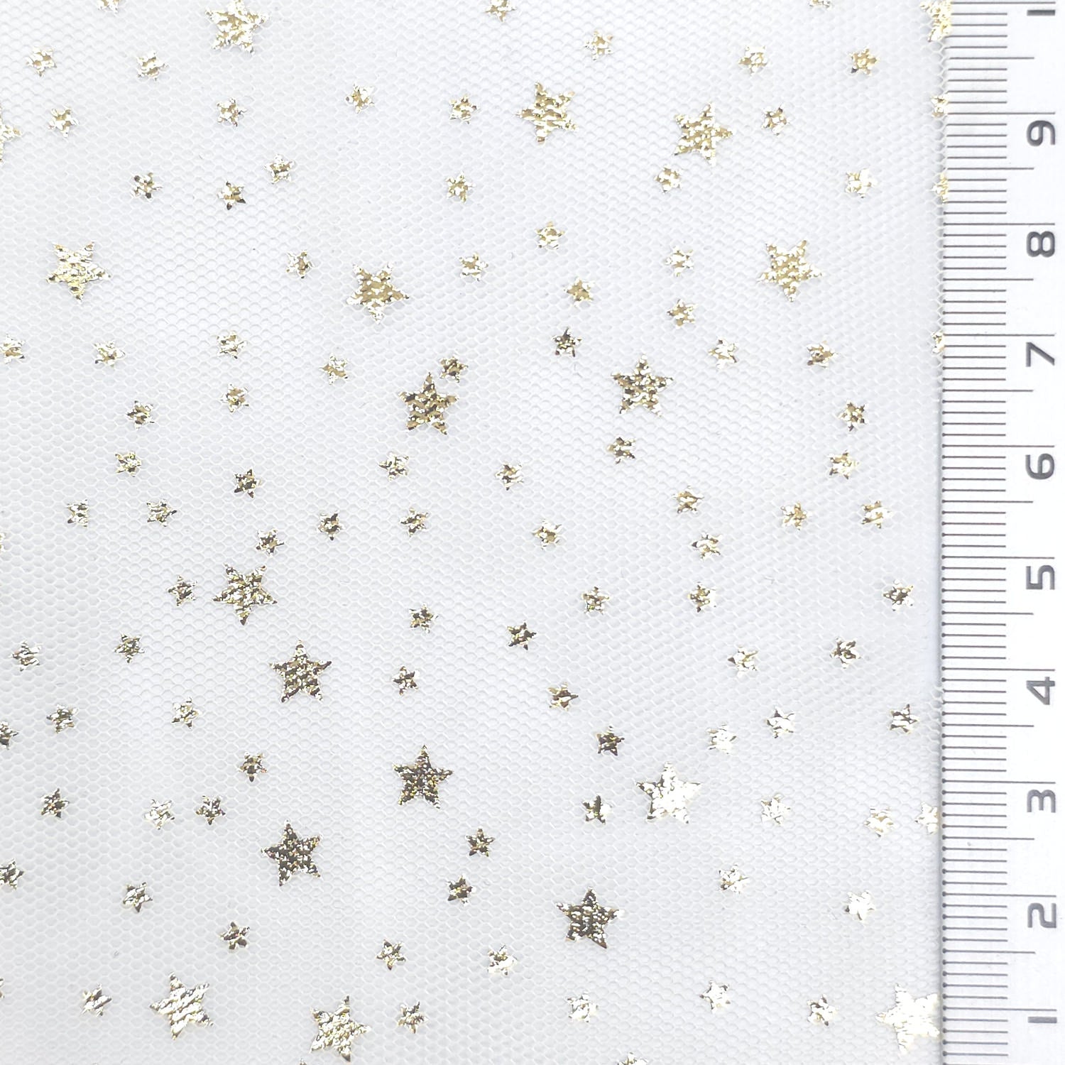 Star Print Poly Knit Fabric - FAB1953 - Beige