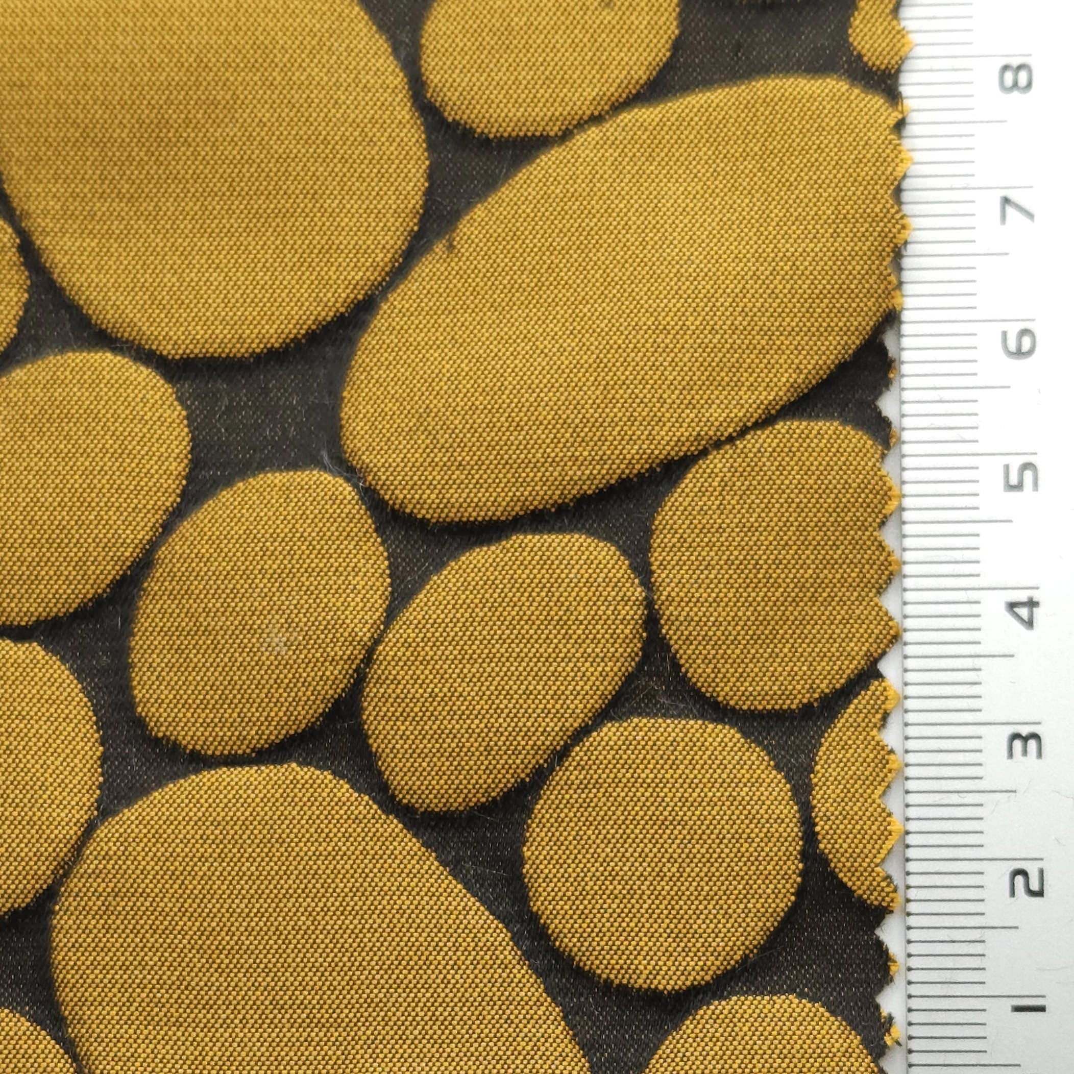 1.Mustard-2.Grey Pink-3.Red-4.Green-5.Navy - Dot Jacquard YarnDyed Polyester Woven Fabric - FAB 1623