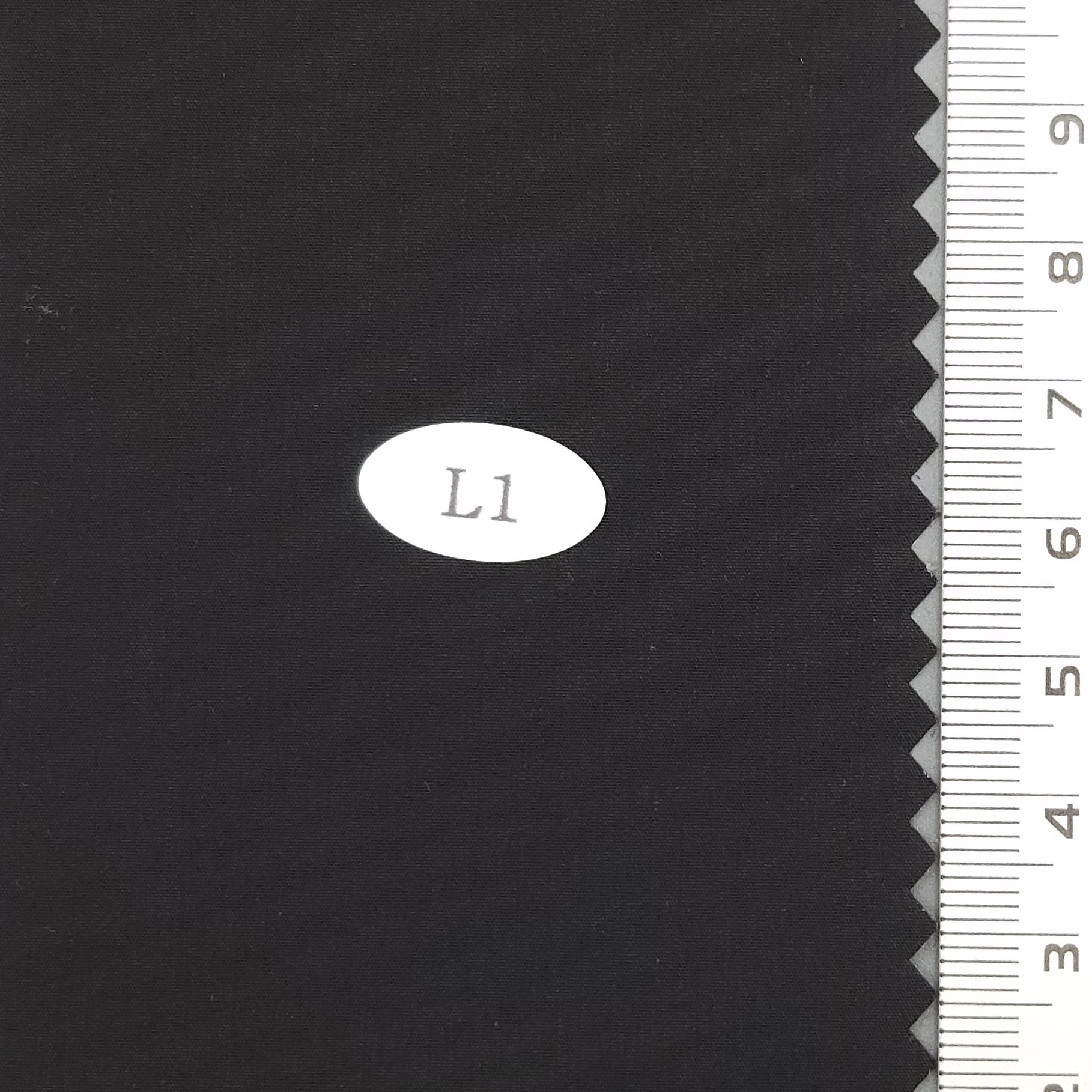 Solid Plain Recycled Cotton Polyester Woven Fabric - FAB 1700 - 20.Black