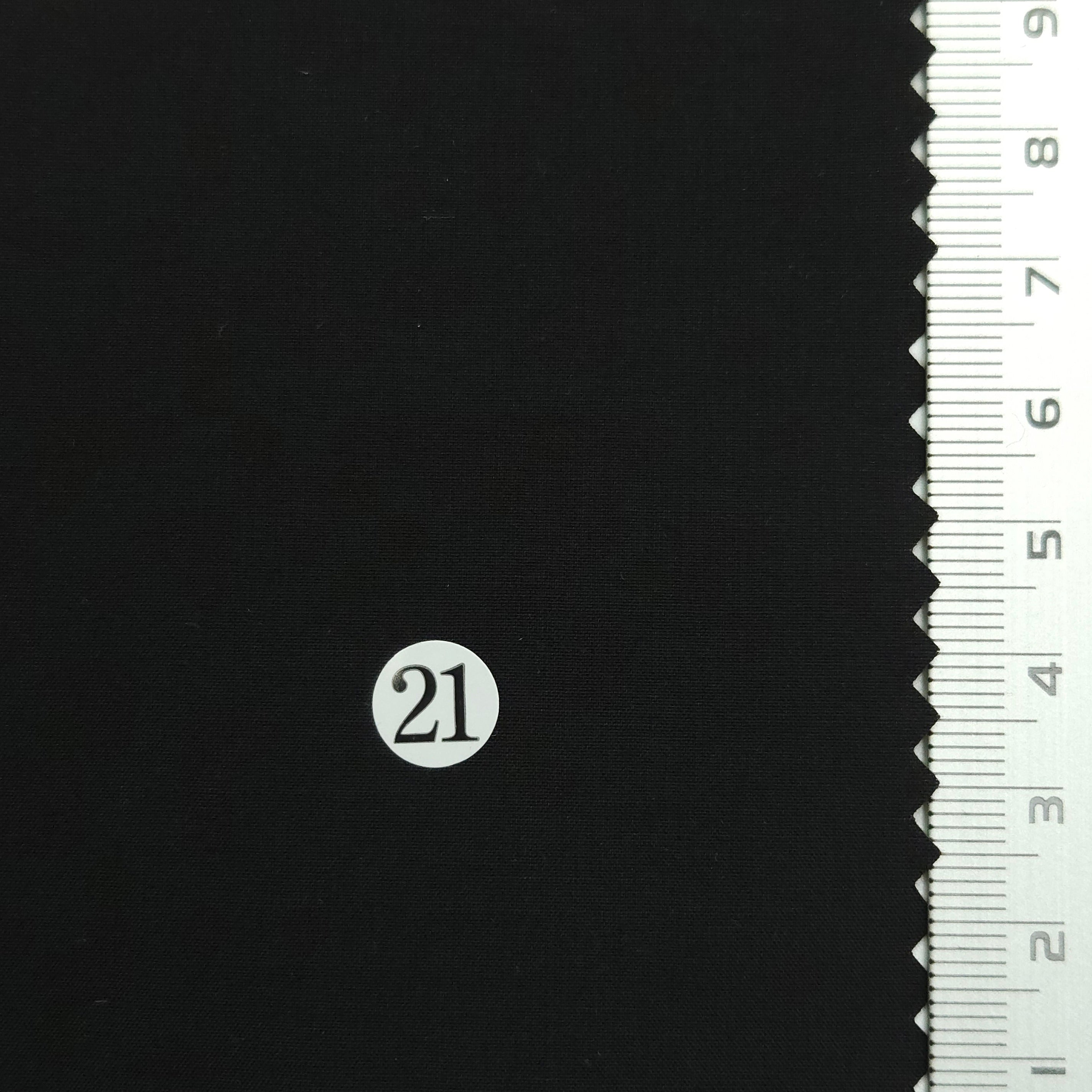 Solid Nylon Spandex Cotton Woven Fabric - FAB 1552 - 21.Black
