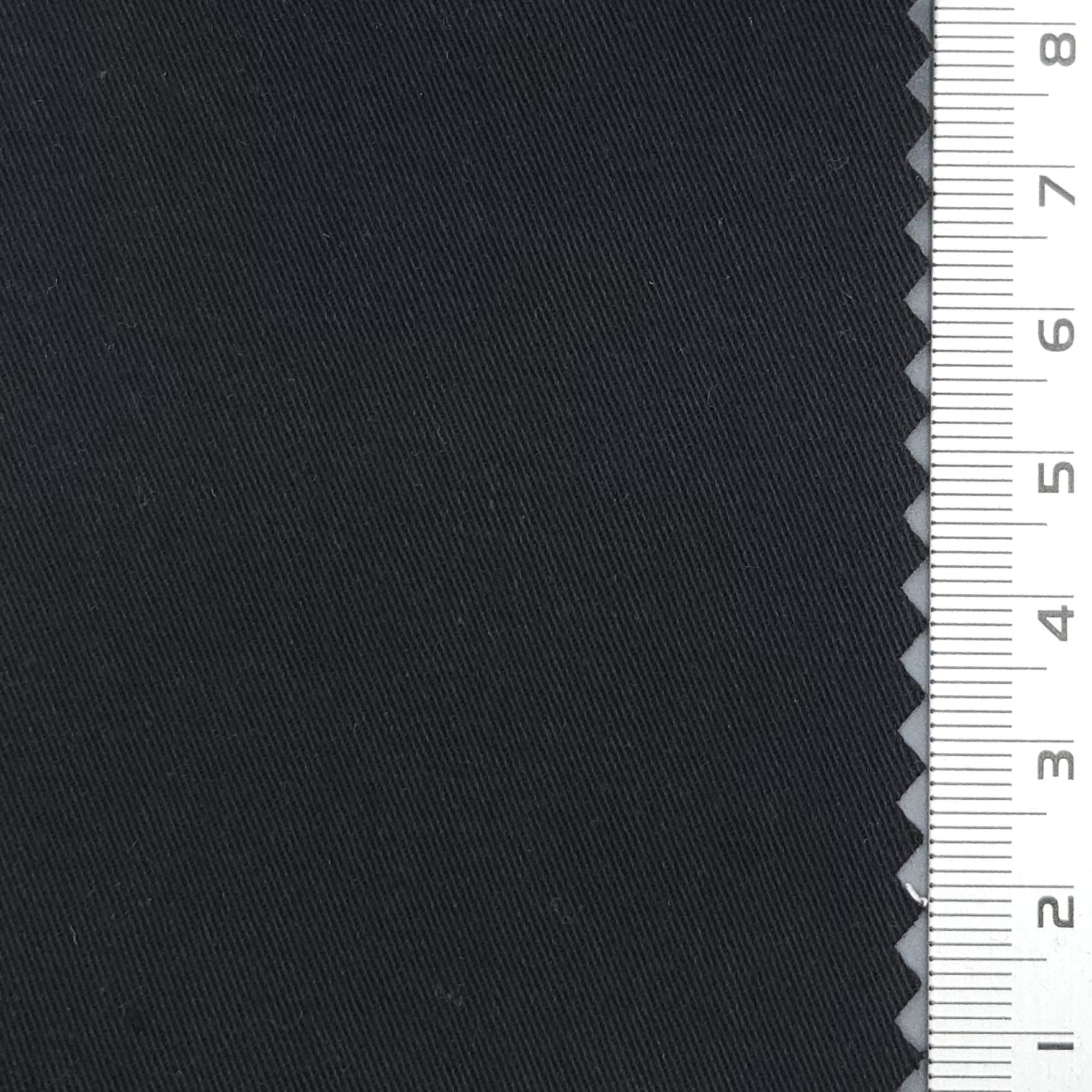 20s High Density Solid Enzyme Washing Spandex Cotton Woven Fabric - FAB 1664 - 22.Black