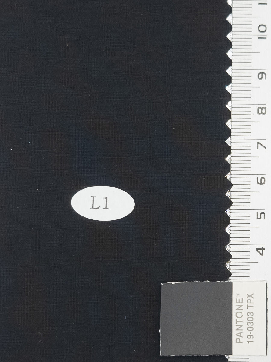 Solid Recycled Nylon Cotton Woven Fabric - FAB 1713 - 22.Black