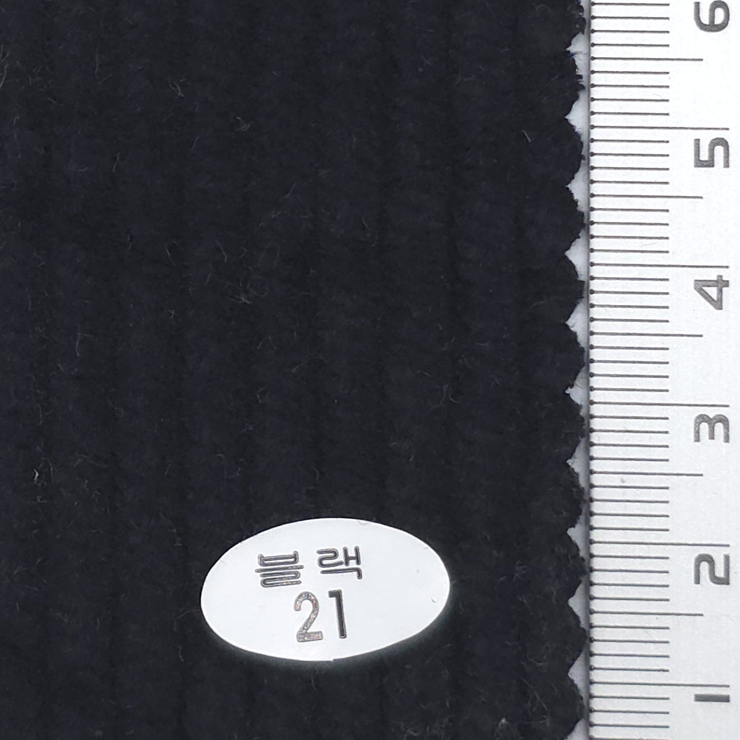 Black - 6Wale Solid Corduroy Cotton Woven Fabric - FAB 1656