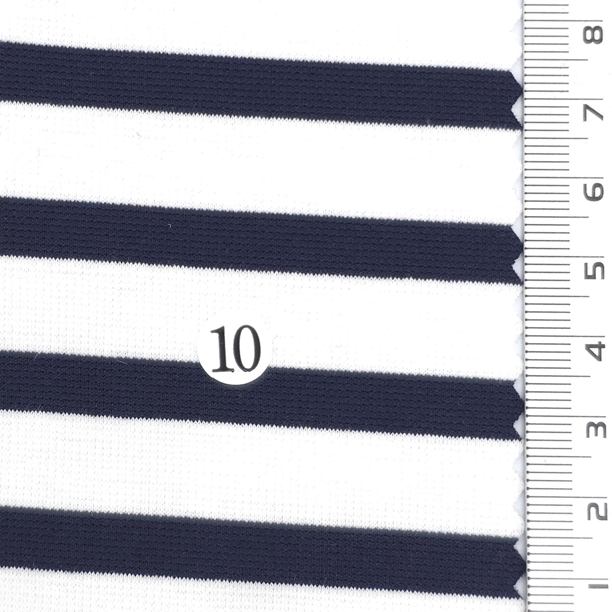1: Light Blue-2: Pink Beige-3: Navy Blue-4: Dusty Rose-5: Dark Brown - Stable Medium Weight Striped Poly Cotton Span Ponte Knit Fabric - FAB 1922