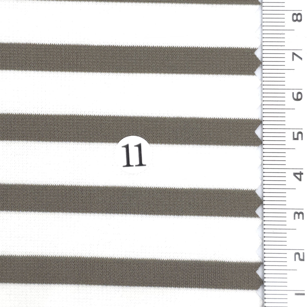 1: Light Blue-2: Pink Beige-3: Navy Blue-4: Dusty Rose-5: Dark Brown - Stable Medium Weight Striped Poly Cotton Span Ponte Knit Fabric - FAB 1922
