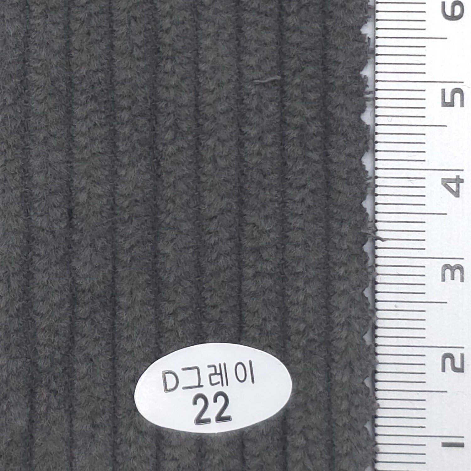 Dark Gray - 6Wale Solid Corduroy Cotton Woven Fabric - FAB 1656