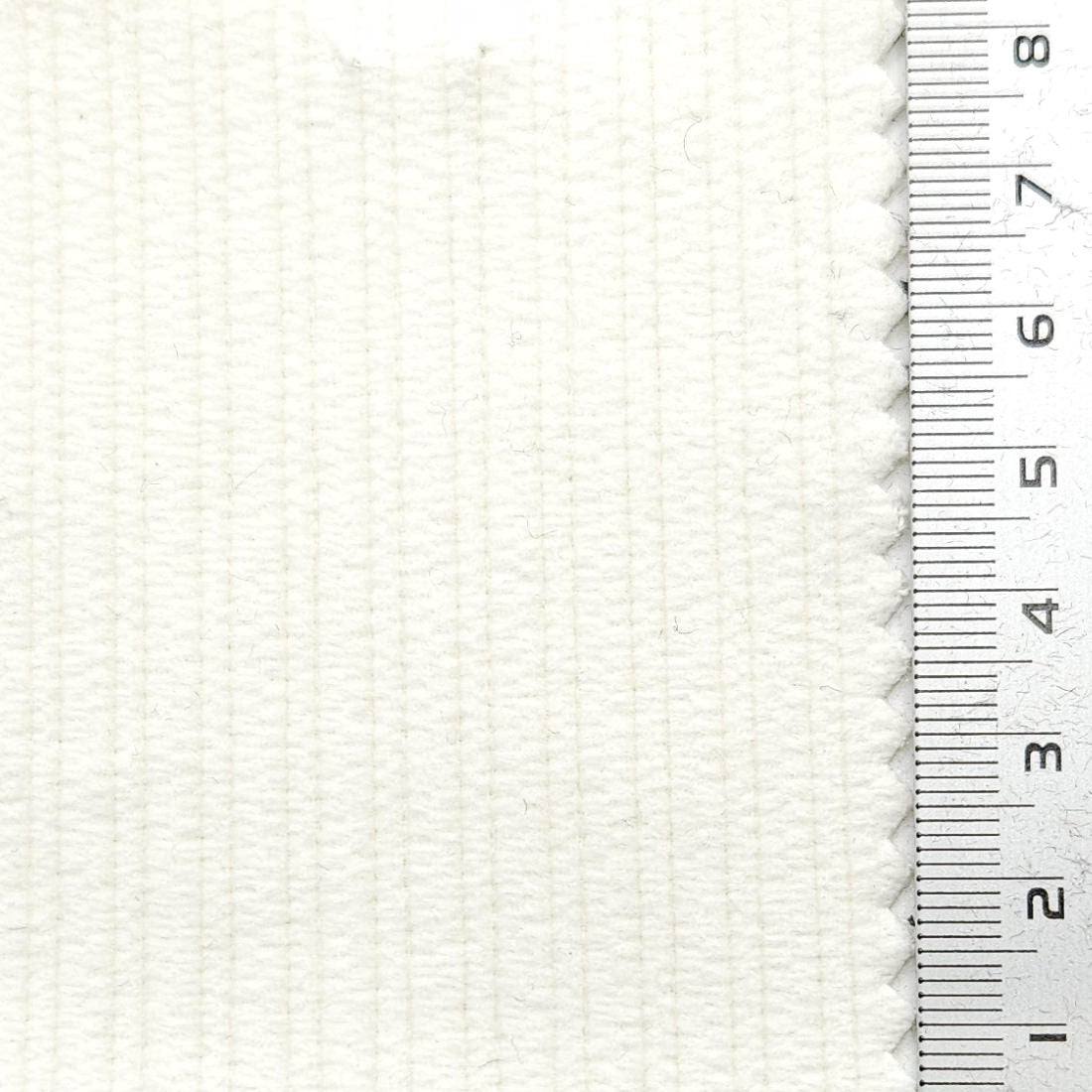 8Wale Solid Corduroy Cotton Woven Fabric - FAB 1657 - 25.White