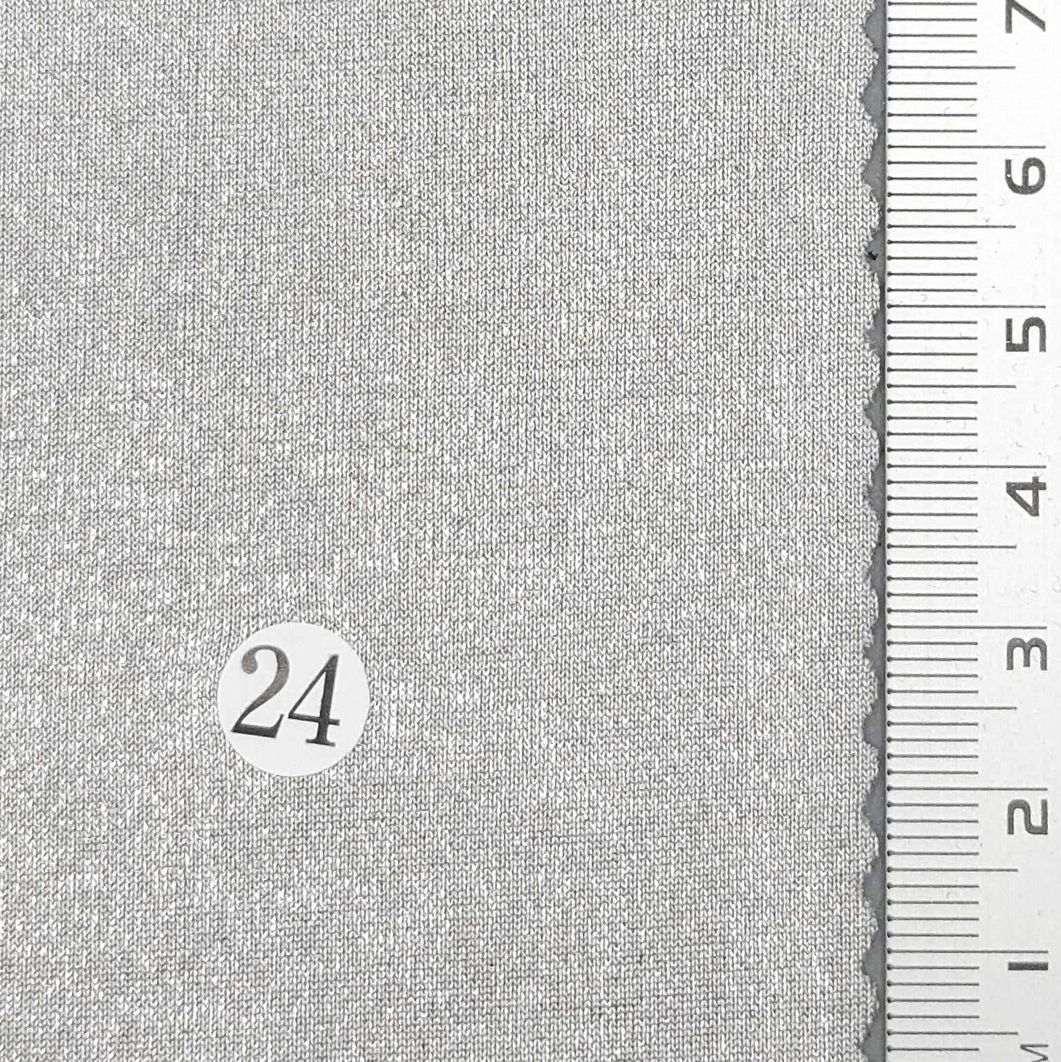 1.Turquoise/Silver (29)-2.Black/Gold (1)-3.Black/Silver (2)-4.Ivory/Silver (3)-5.Ivory/Gold (4) - Solid Foil Slinky Spandex Polyester Knit Fabric - FAB 1698