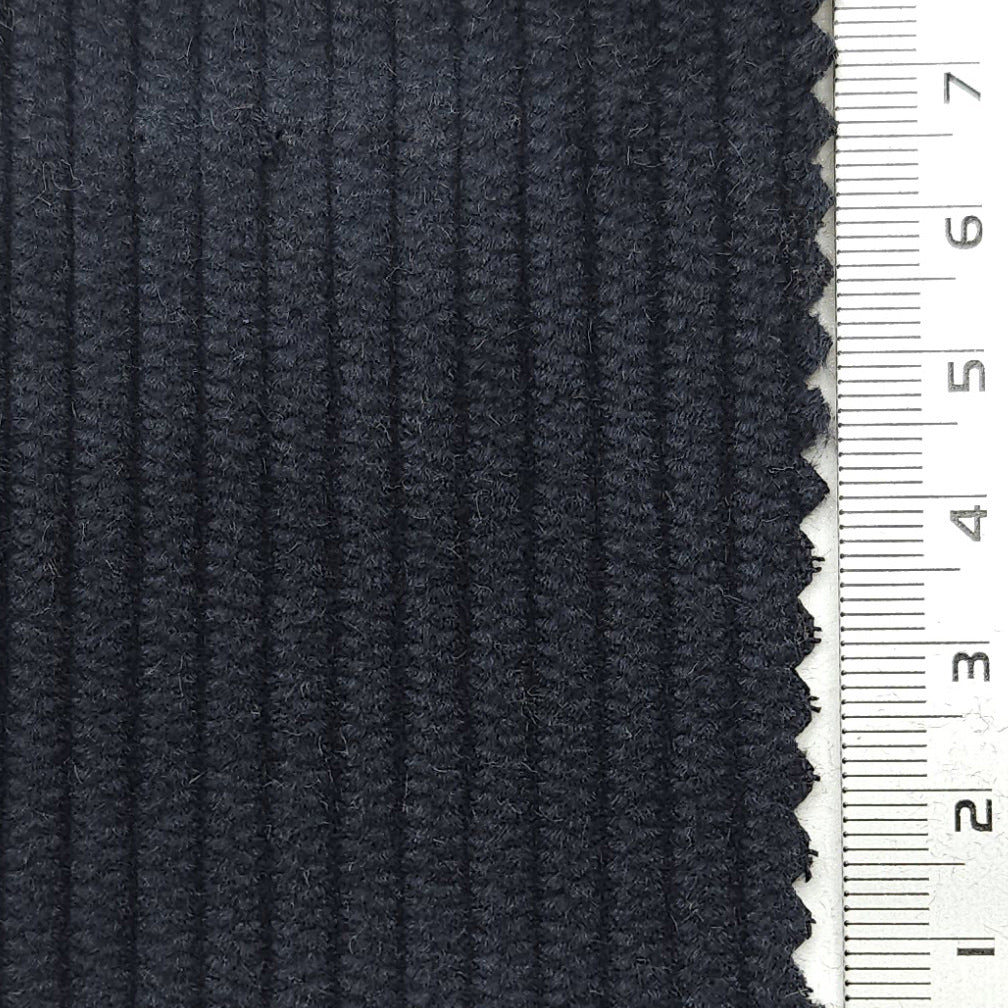 6Wale Solid Corduroy Cotton Woven Fabric - FAB 1656 - 25.Black Rock