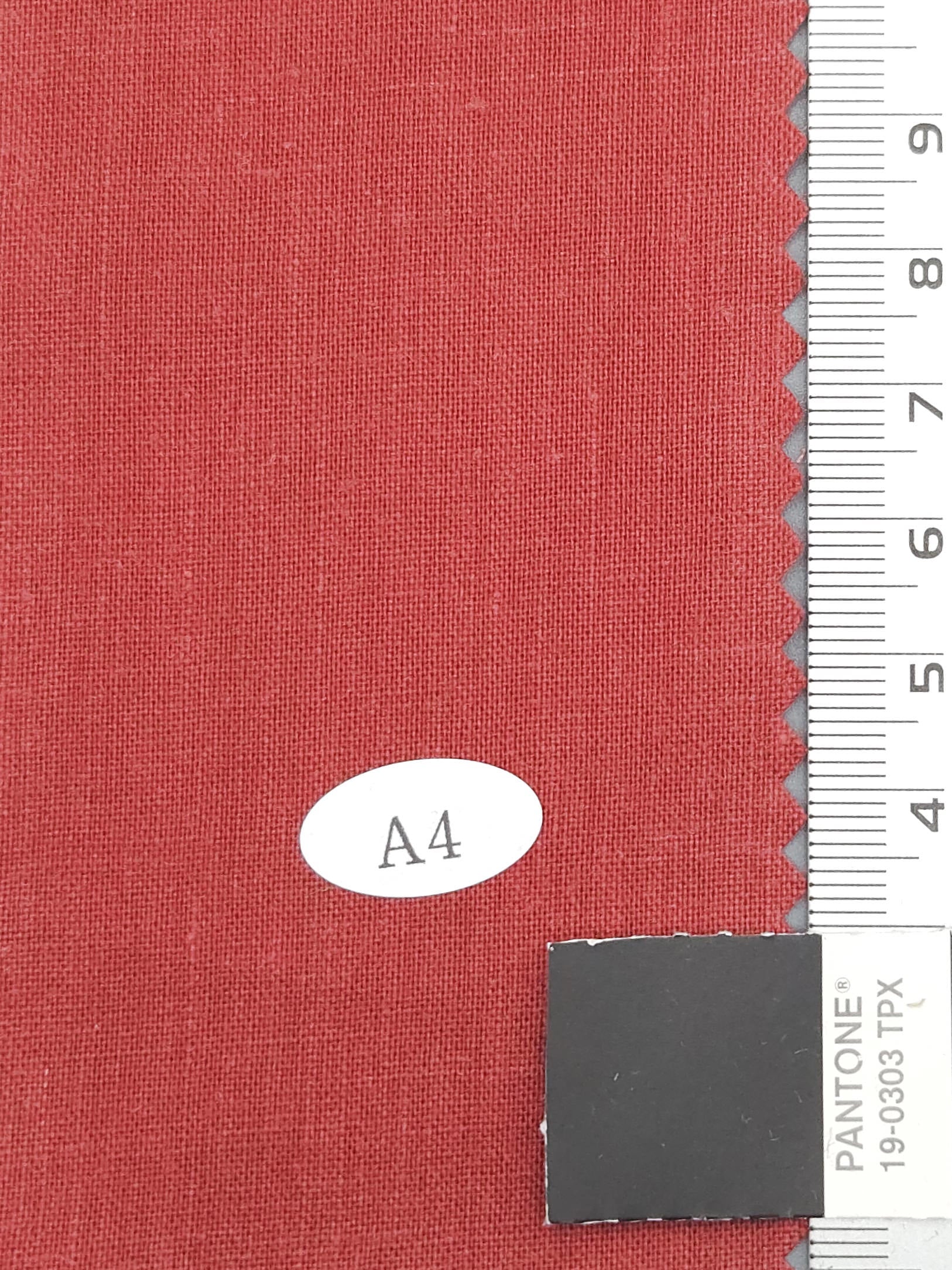 Linen Cotton Woven Fabric - FAB 1267 - 27.Dark Coral