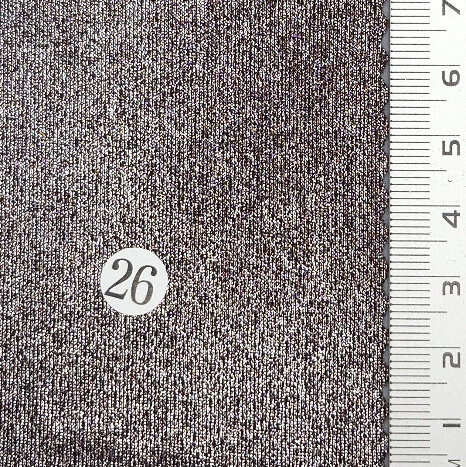 1.Turquoise/Silver (29)-2.Black/Gold (1)-3.Black/Silver (2)-4.Ivory/Silver (3)-5.Ivory/Gold (4) - Solid Foil Slinky Spandex Polyester Knit Fabric - FAB 1698