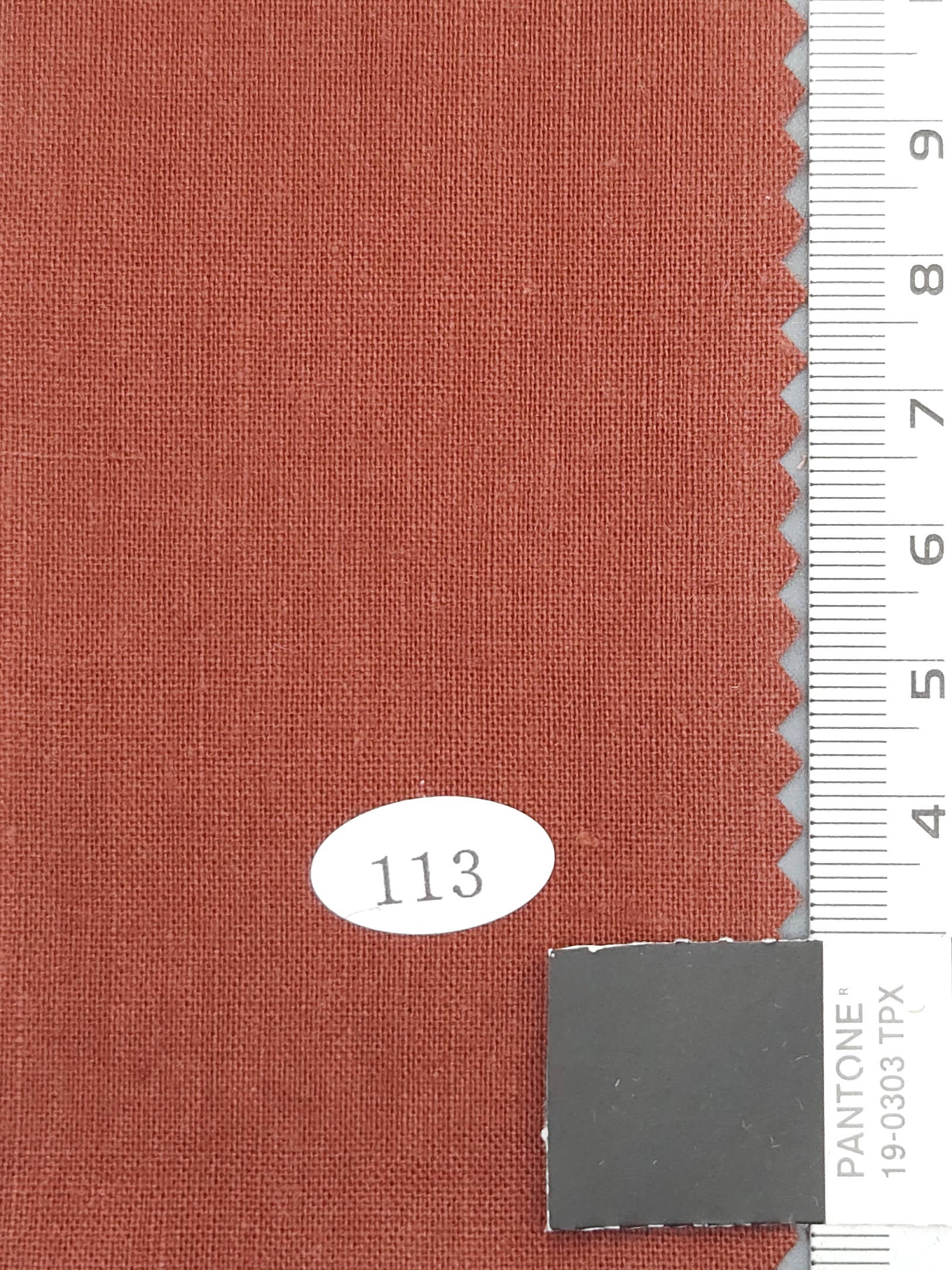 Linen Cotton Woven Fabric - FAB 1267 - 28.Brown Rust
