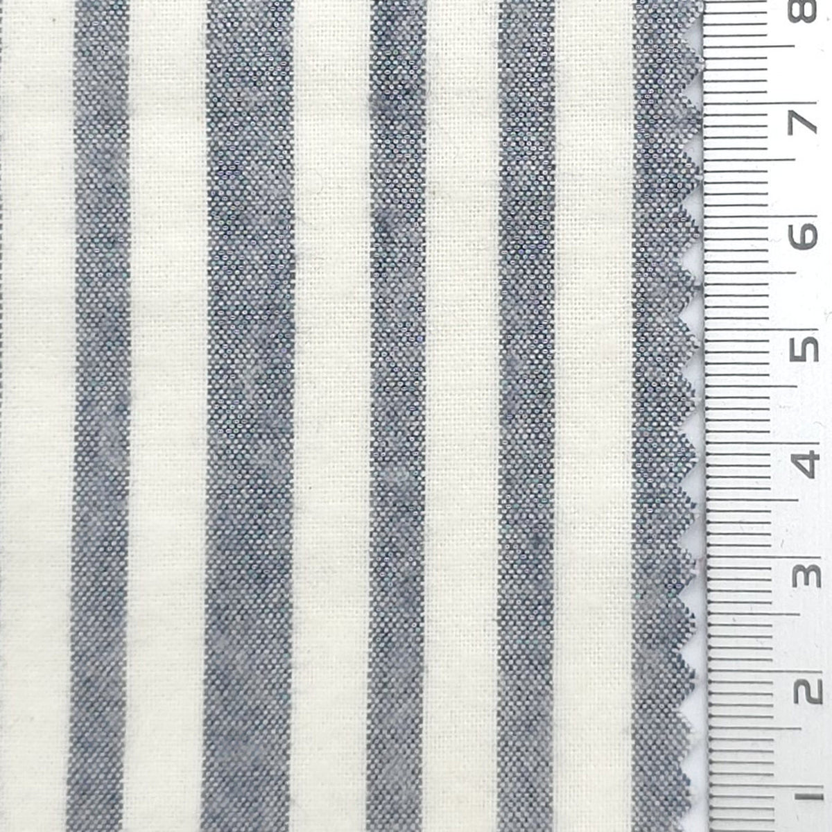 Bengal Stripe 100% Cotton Woven Fabric - FAB1967 - Blue Gray