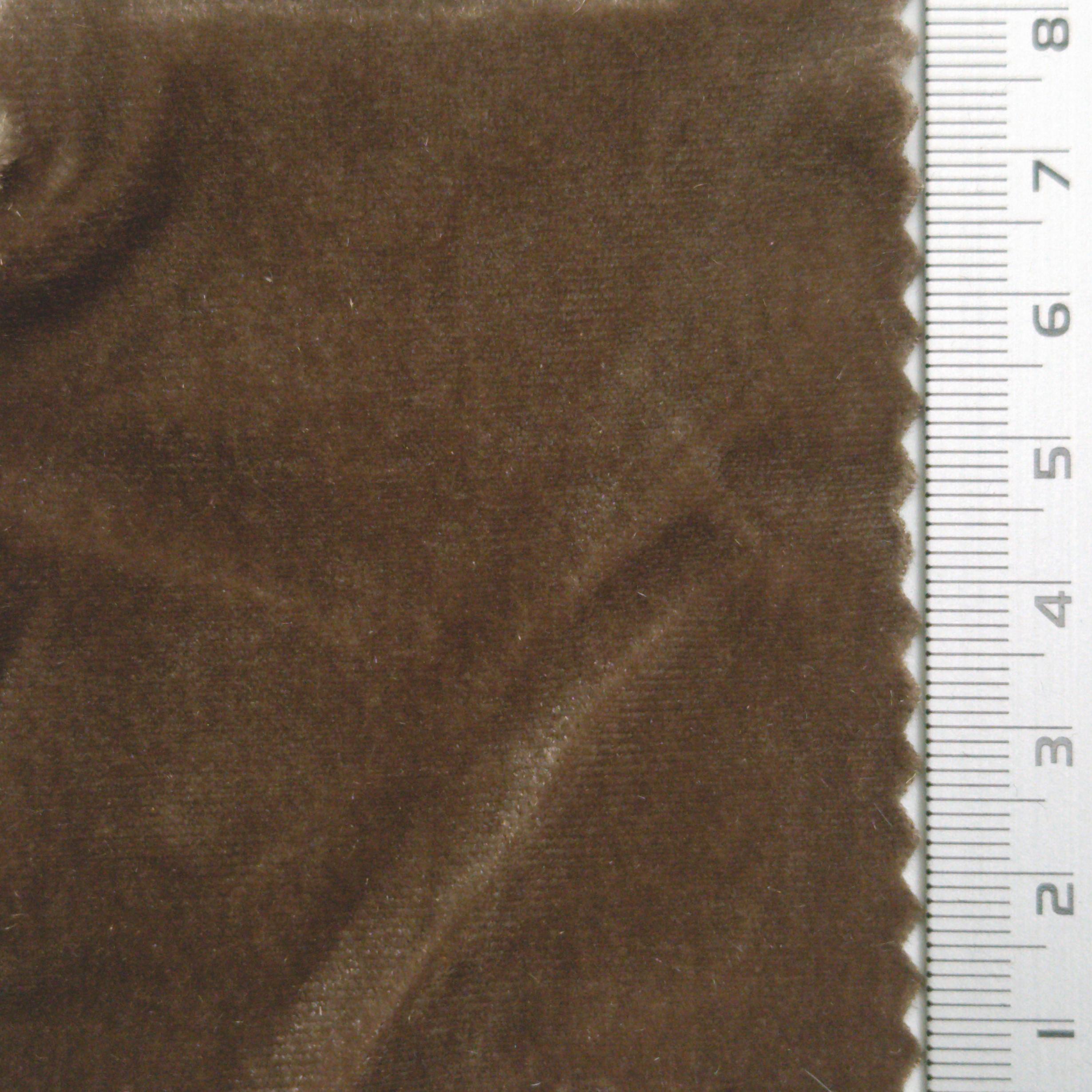 Solid Stretch Velvet Spandex Polyester Knit Fabric - FAB 1584 - 2.Beige