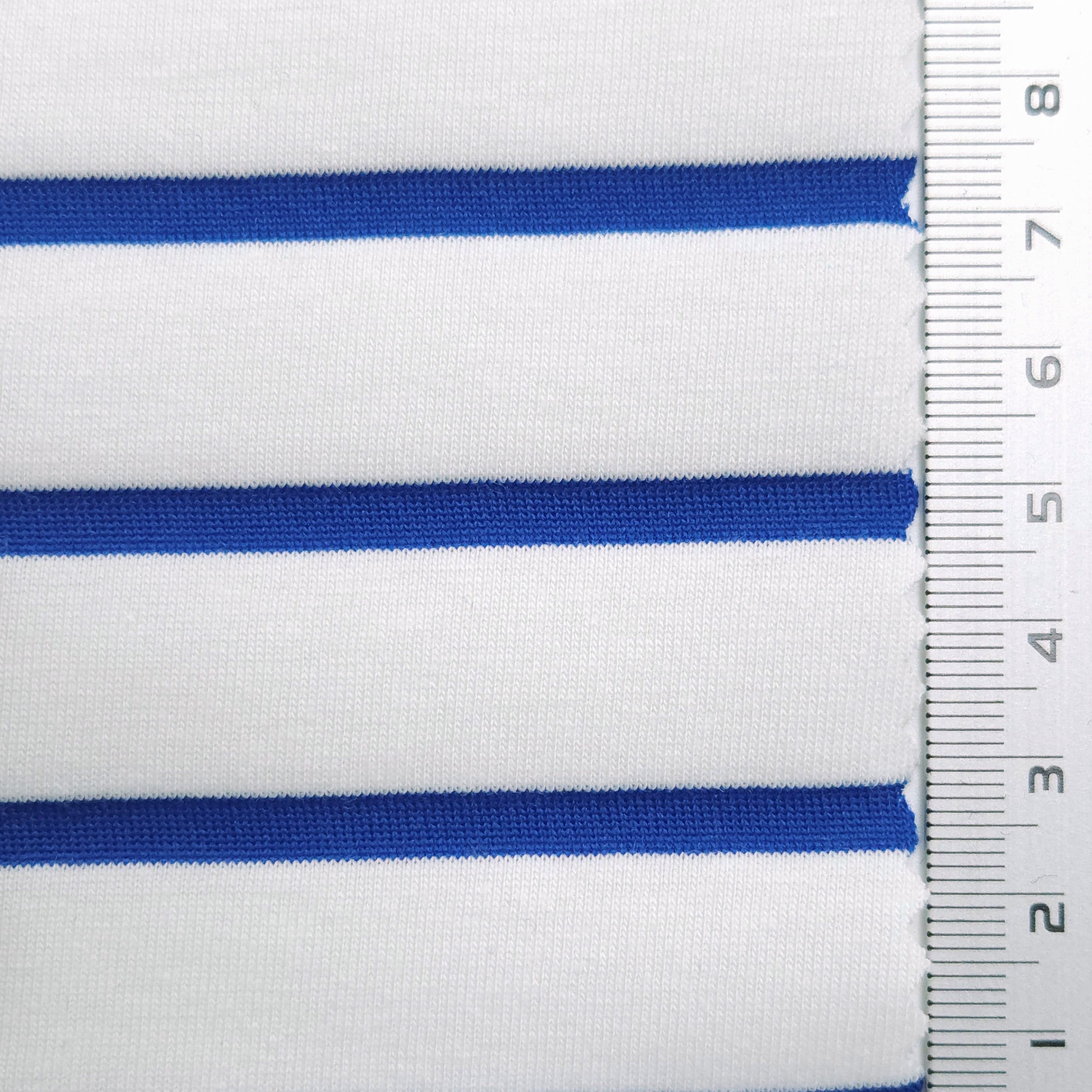 Stripe Jersey Cotton Polyester Knit Fabric - FAB 1563 - 2.San Marino