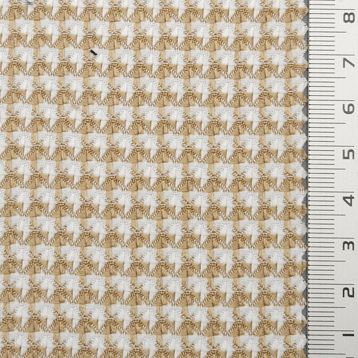 Houndstooth YarnDyed Polyester Spandex Woven Fabric - FAB1686 - 1.Black/White-2.Beige-3.White-4.Blue-5.Green-6.Yellow-7.Pink-8.Red-9.Black/Fushia